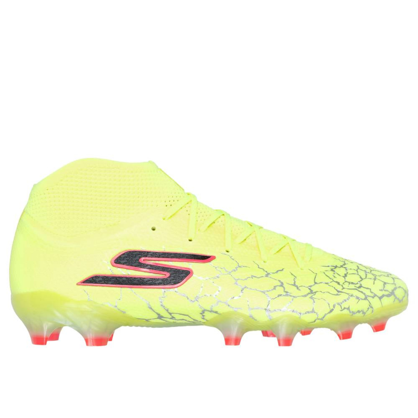 Skechers SKX_1.5 Elite High Gazon Naturel Chaussures de Foot (FG) Jaune Orange Noir