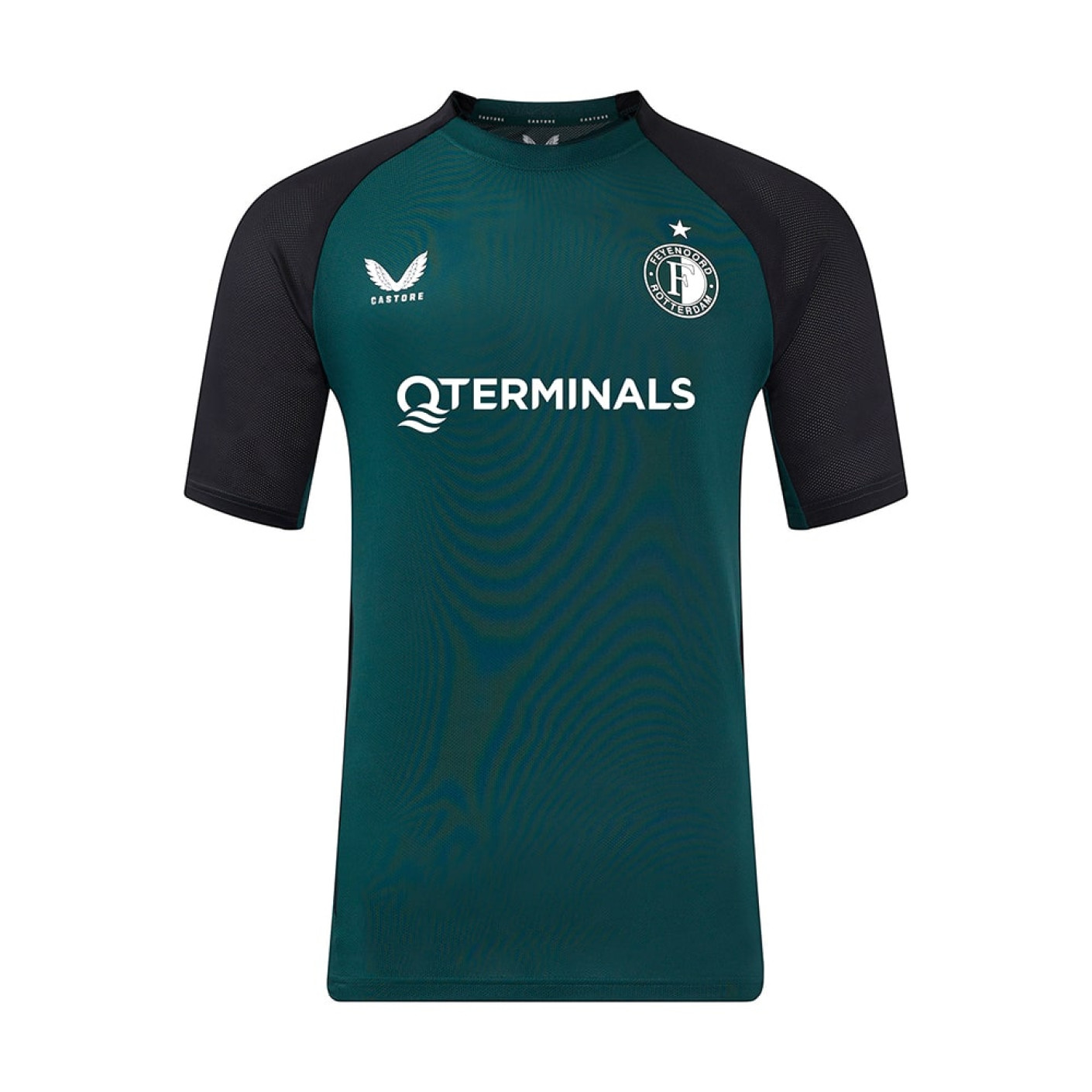 Chemise d'entraînement Castore Feyenoord 2024-2025 Vert foncé noir