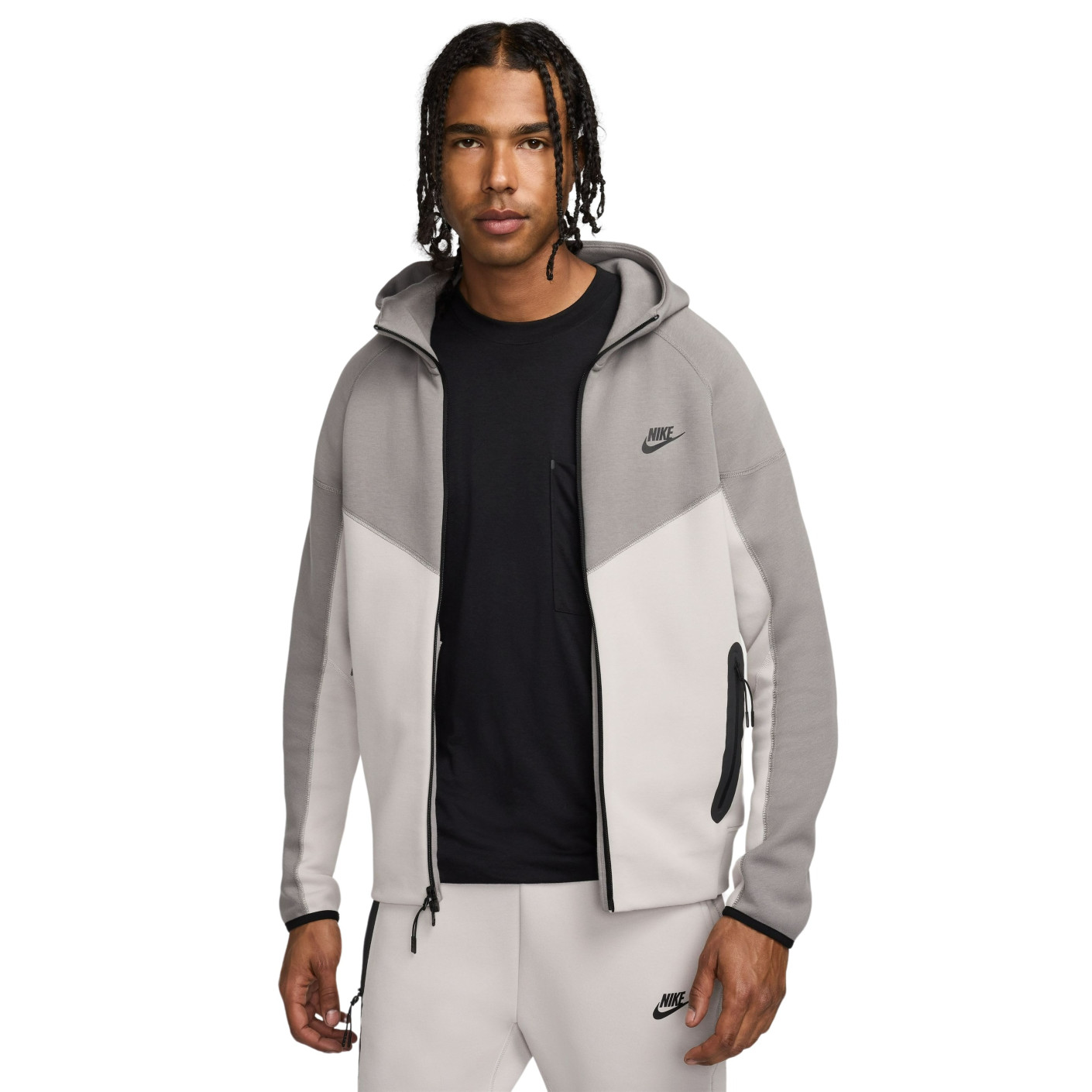 Nike Tech Fleece Sportswear Veste Gris Clair Gris Noir