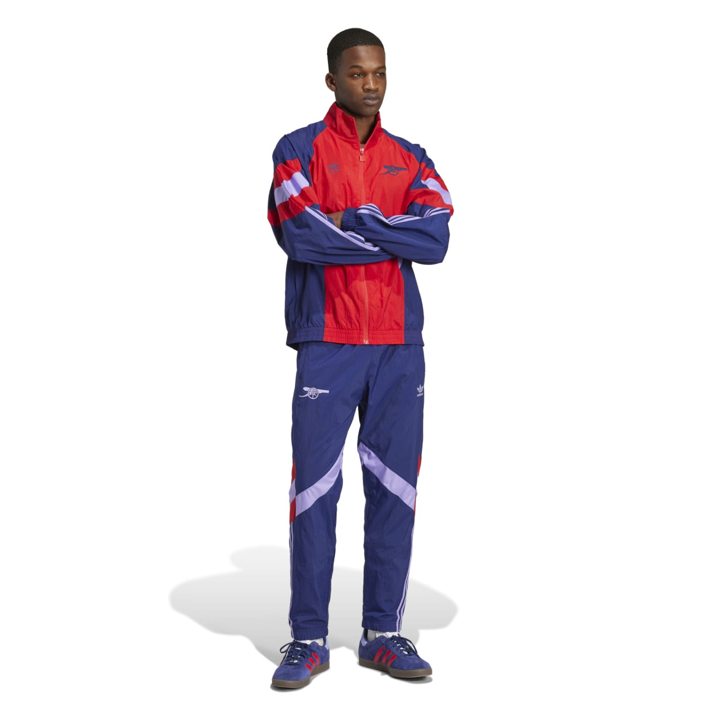 adidas Arsenal Originals Trainingspak Full Zip 2024 2025 Donkerblauw Rood Paars Voetbalshop.be