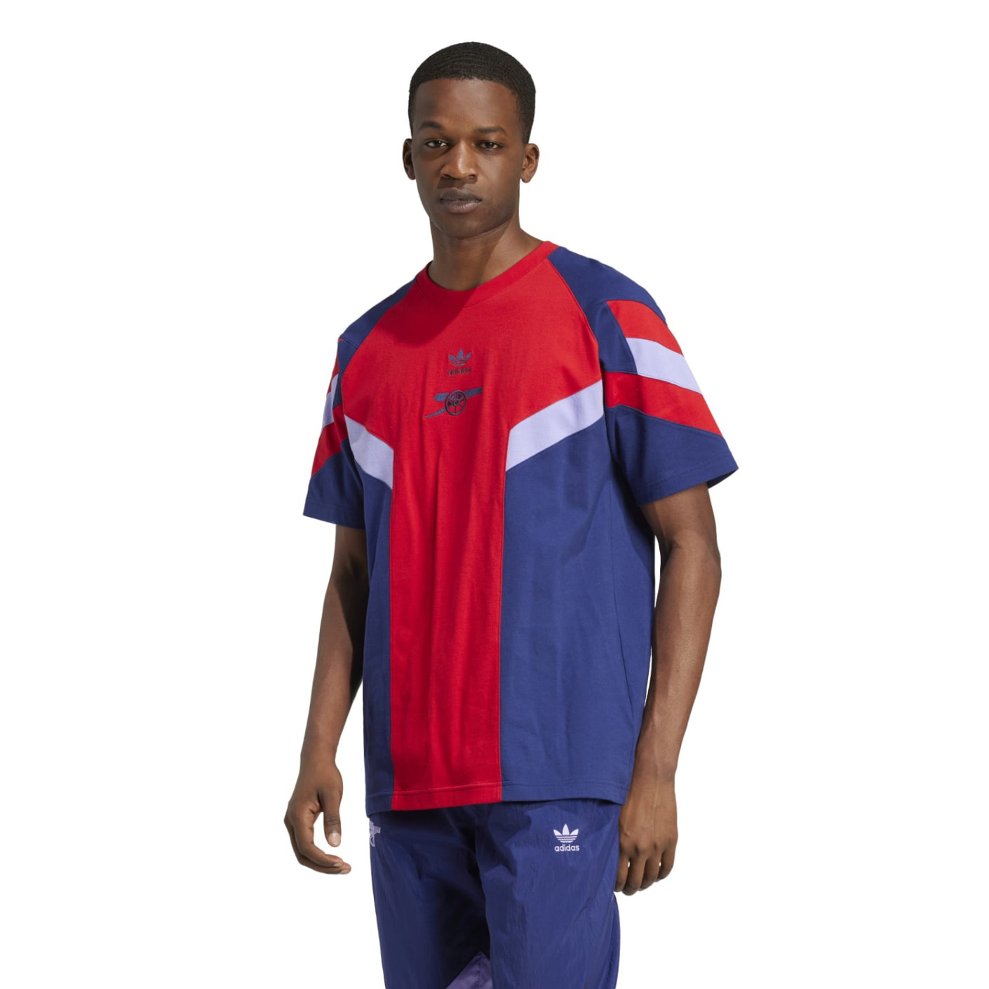 adidas Arsenal Originals T Shirt 2024 2025 Bleu Fonce Rouge Mauve Voetbalshop.be