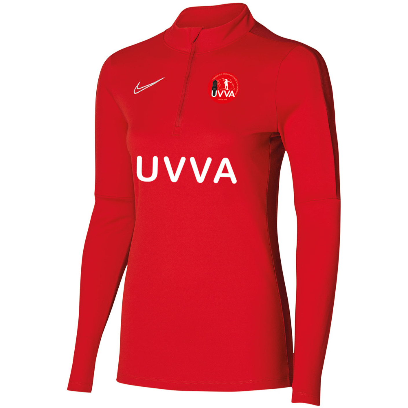 Haut d'Entraînement UVVA 1/4-Zip pour femme rouge