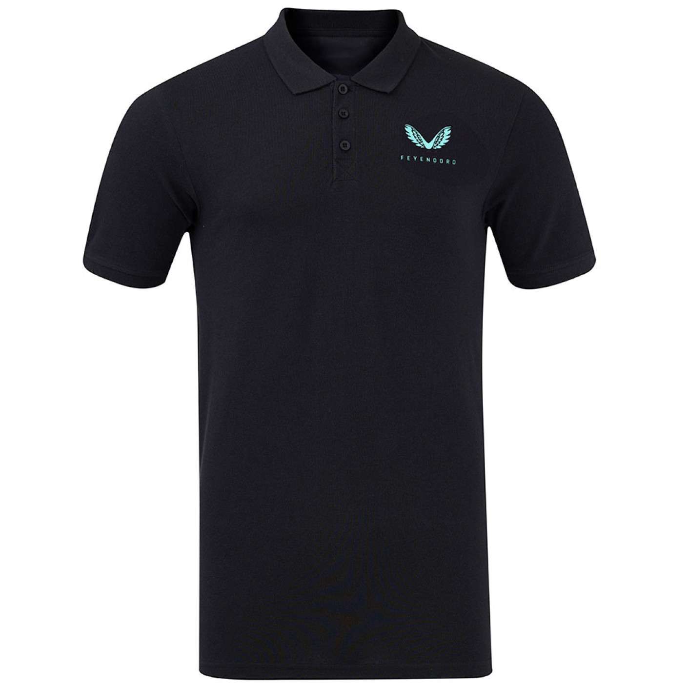 Castore Feyenoord Travel Polo 2024-2025 Zwart Lichtblauw
