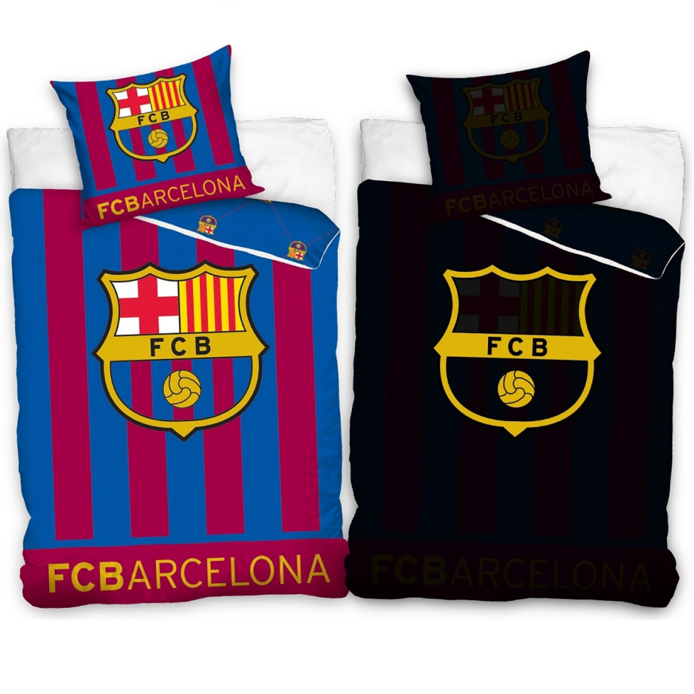 Dekbed FC Barcelona Glow 140x200cm - 70x90cm Blauw Rood