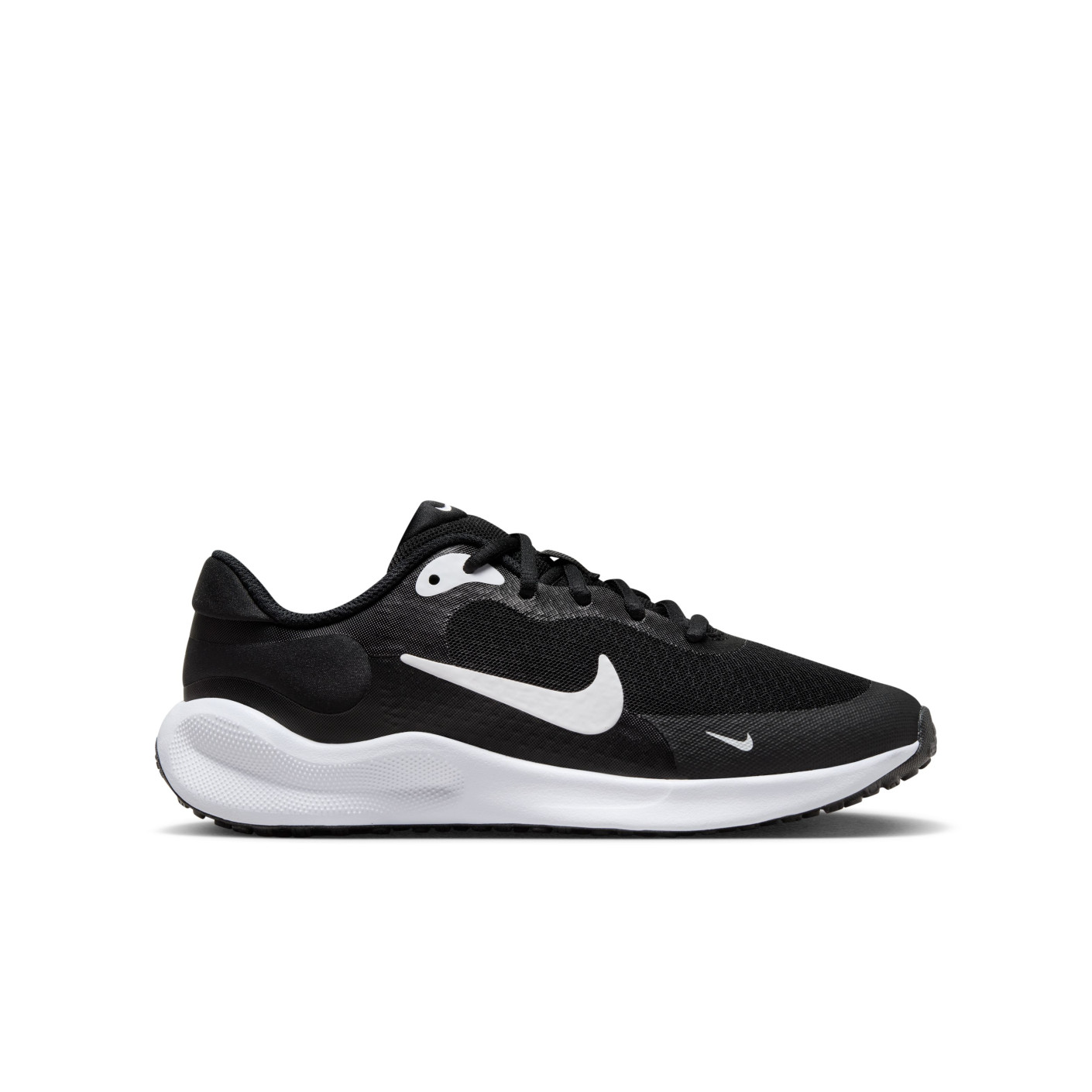 Baskets Nike Revolution 7 pour enfants, noires et blanches