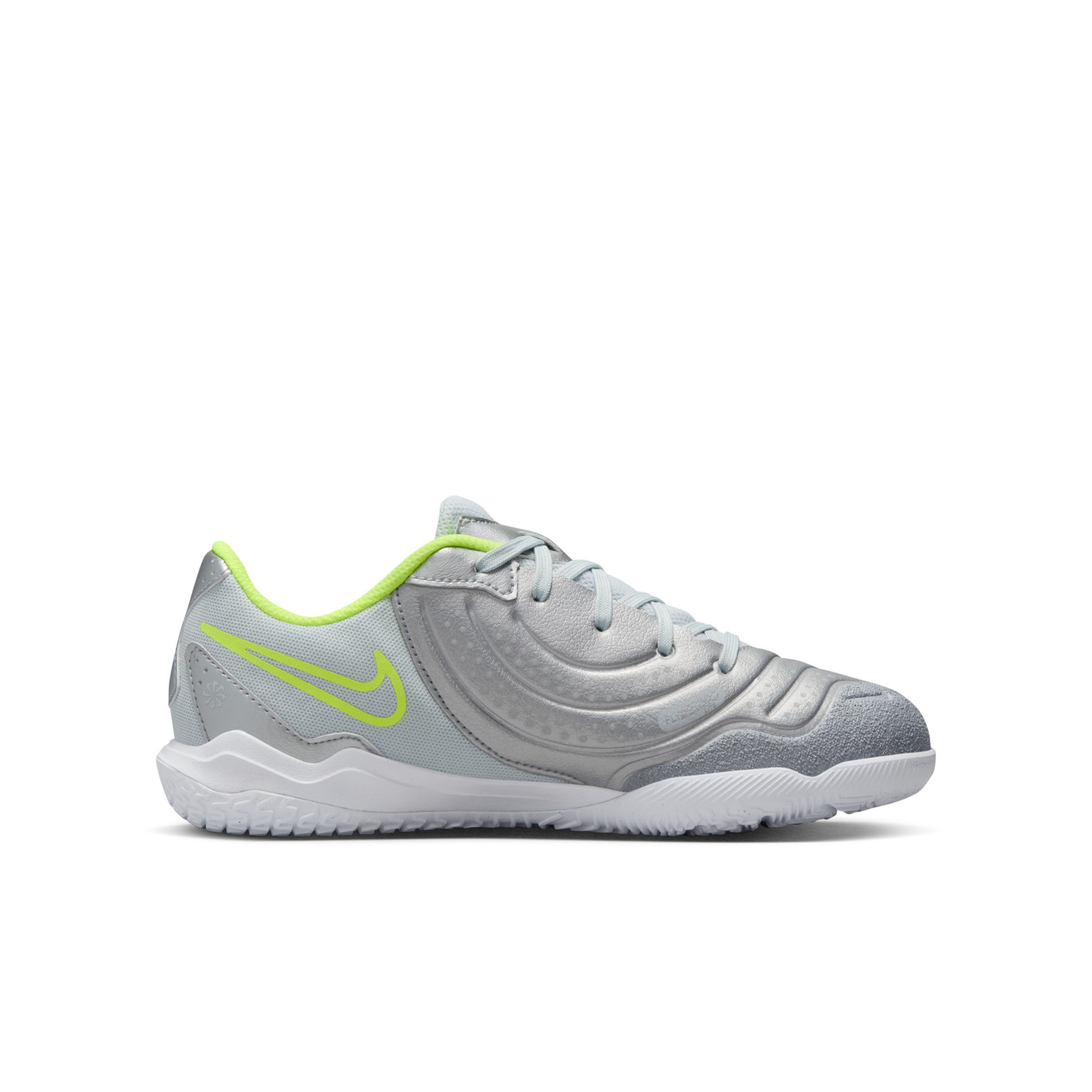 Nike Tiempo Legend 10 Academy Chaussures de Foot en Salle IN Enfants Argente Neon Jaune Voetbalshop.be