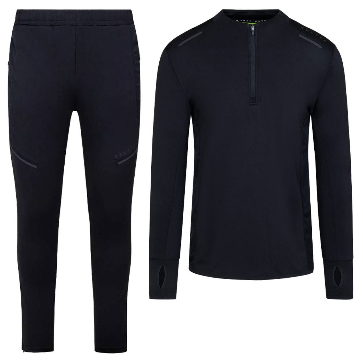 Cruyff Metabolic Survêtement 1/4-Zip Enfants Noir