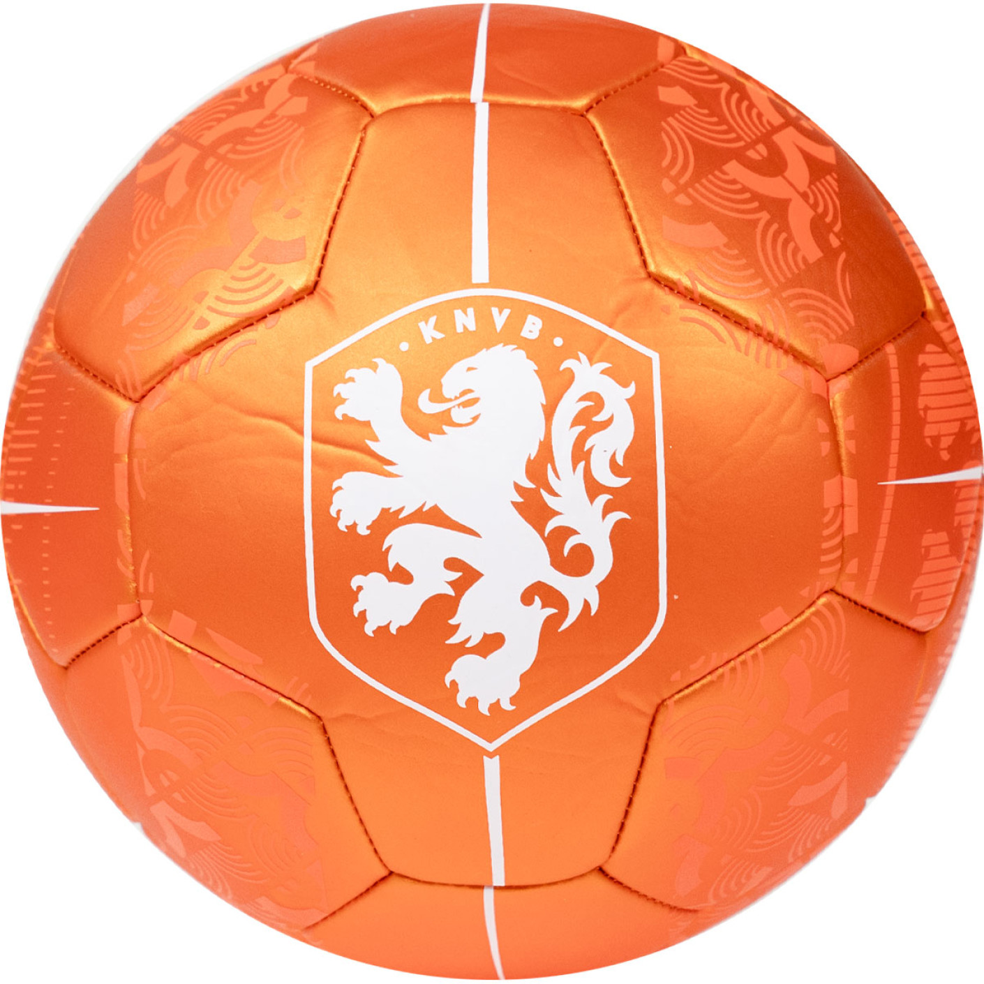 KNVB Metallic Voetbal Maat 5 Oranje Wit