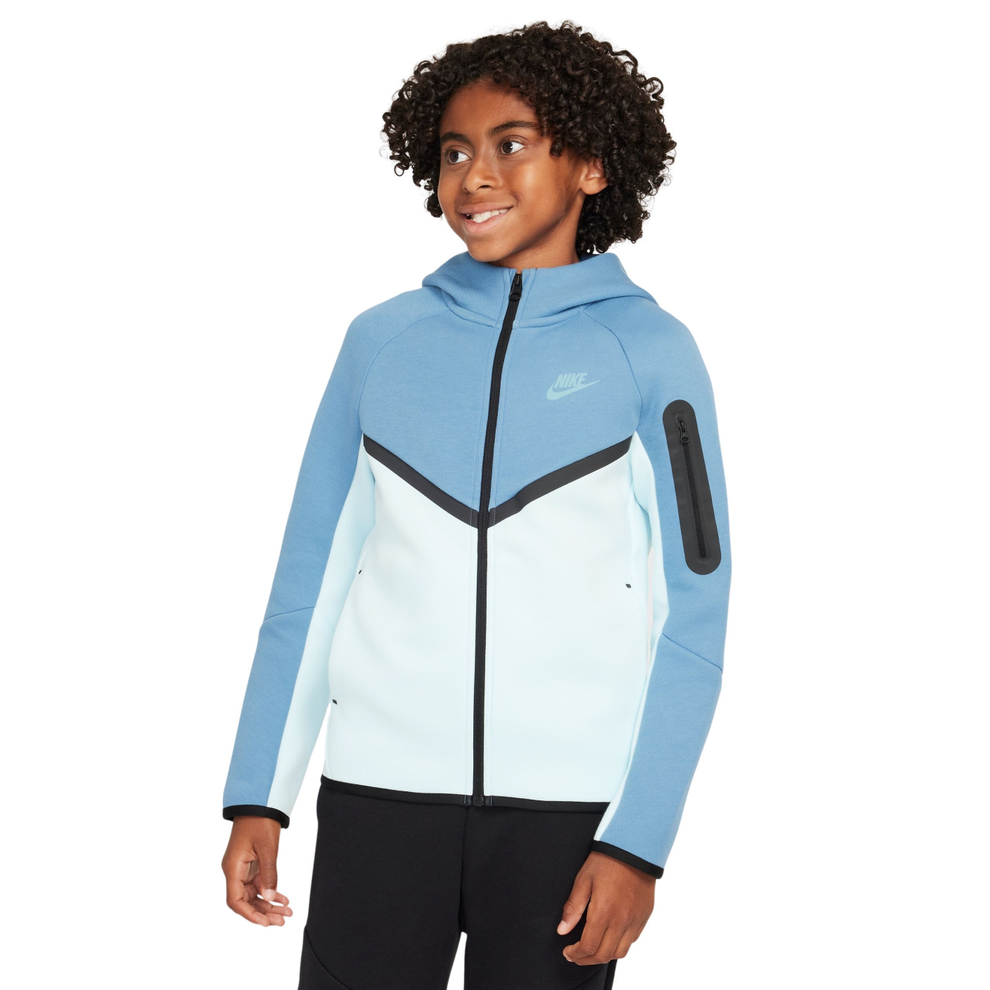 Nike Tech Fleece Sportswear Veste Enfants Bleu Clair Bleu Noir