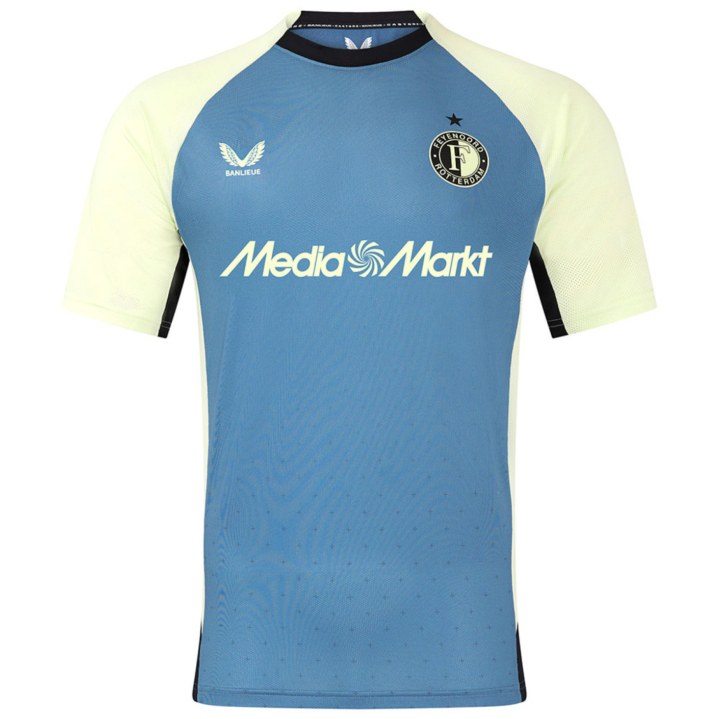 Chemise d'entraînement Castore Feyenoord 2024-2025 bleu jaune clair
