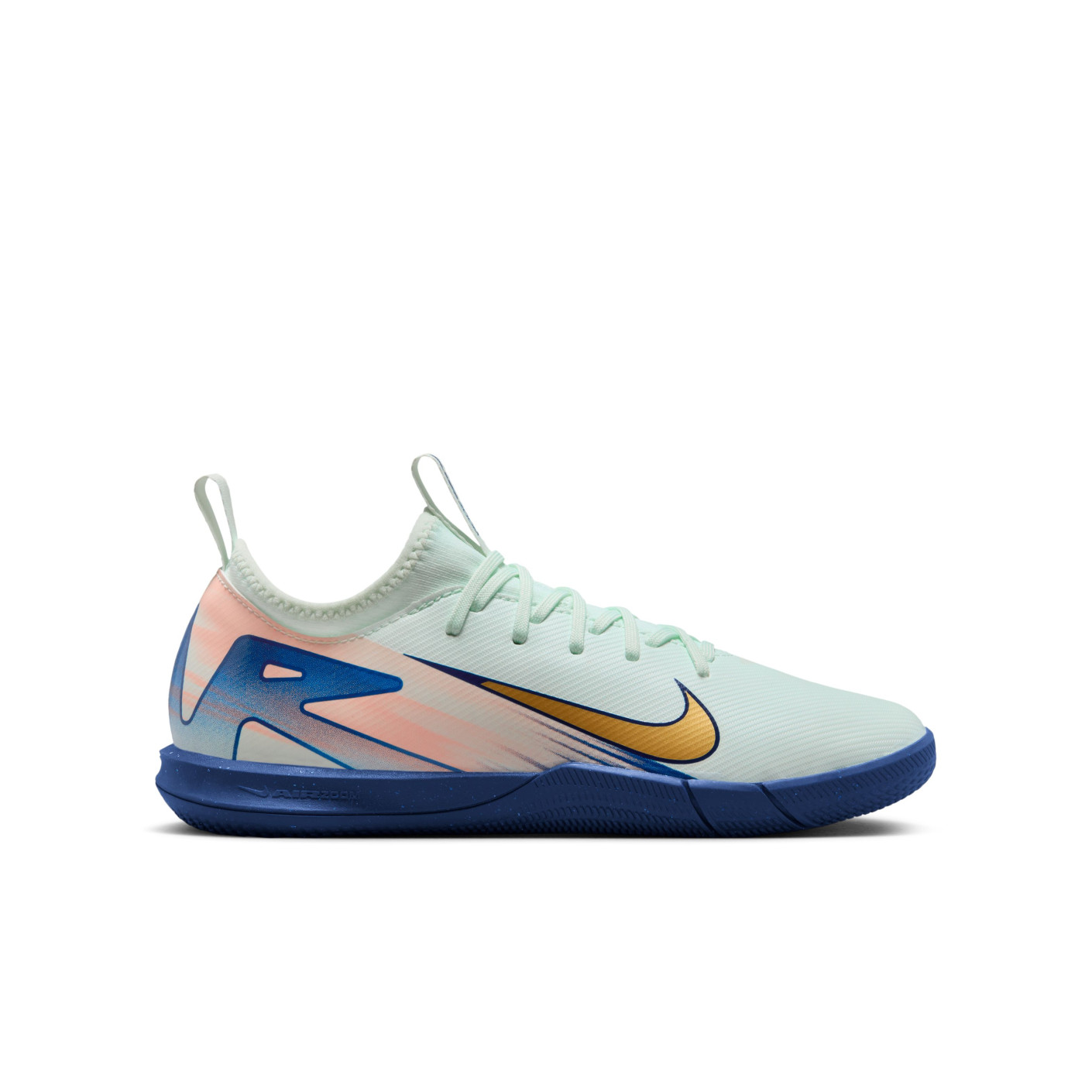 Nike Zoom Mercurial Vapor 16 Academy MDS Chaussures de Foot en Salle IN Enfants Vert Menthe Bleu Rose Dore