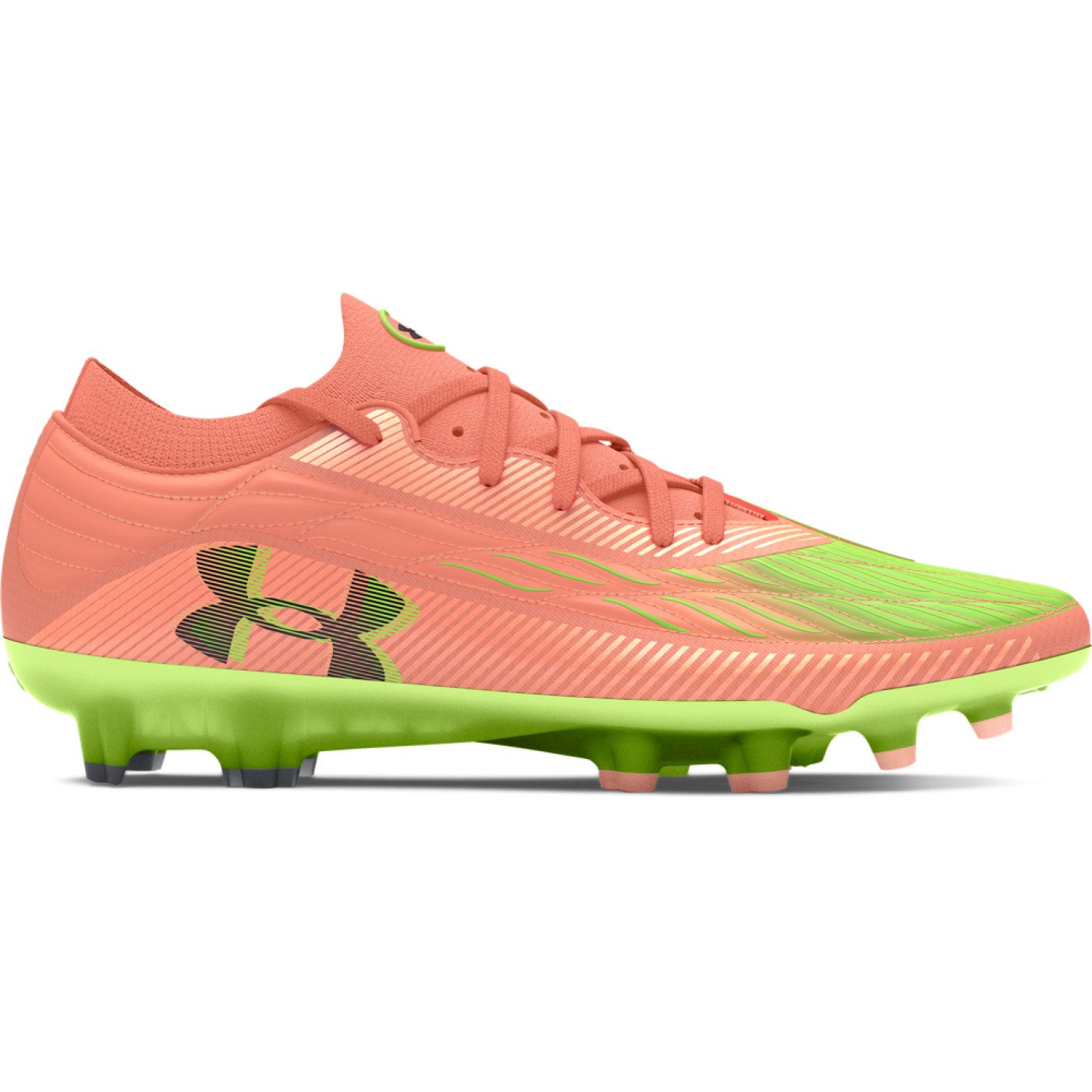 Under Armour Magnetico Elite 4.0 Gazon Naturel Chaussures de Foot FG Orange Vert Voetbalshop.be