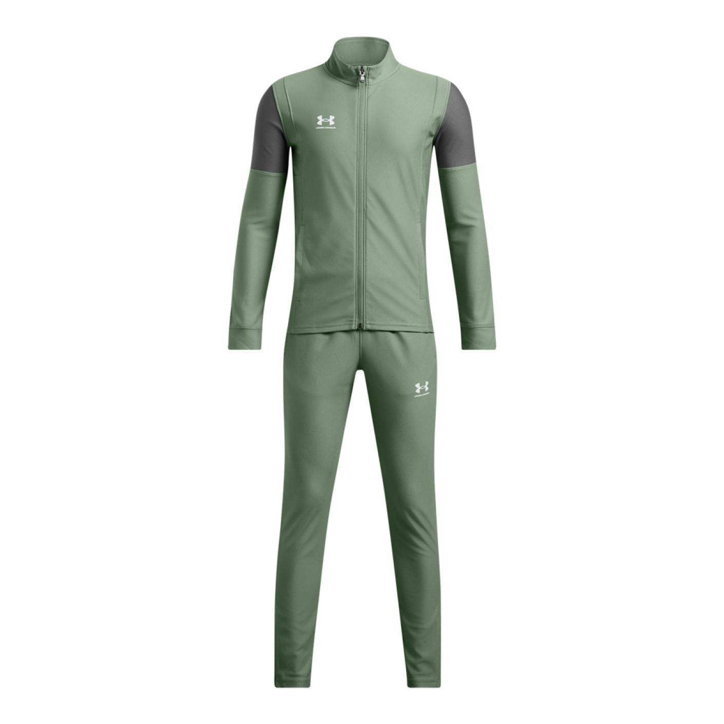 Under Armour Challenger Trainingspak Full-Zip Kids Lichtgroen Grijs Wit