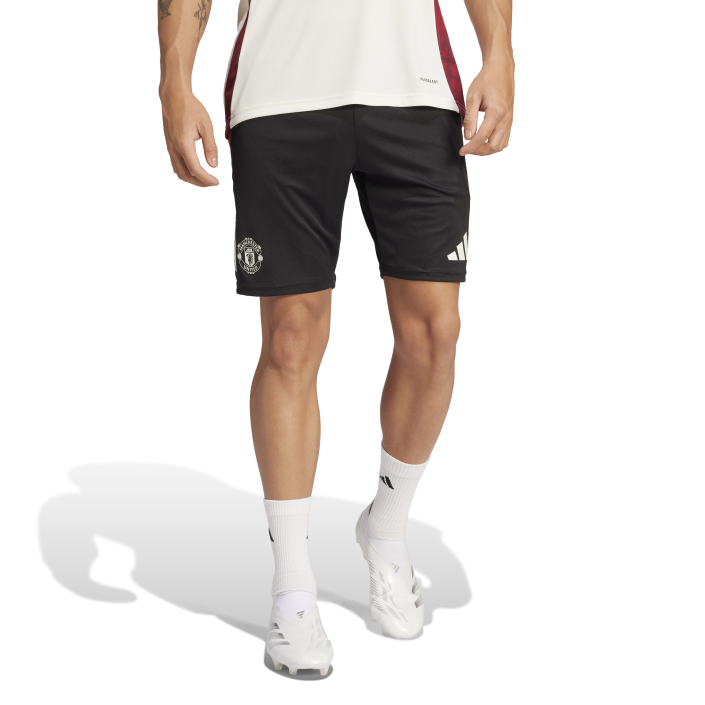 adidas Manchester United Short d'Entraînement 2024-2025 Noir Blanc Rouge