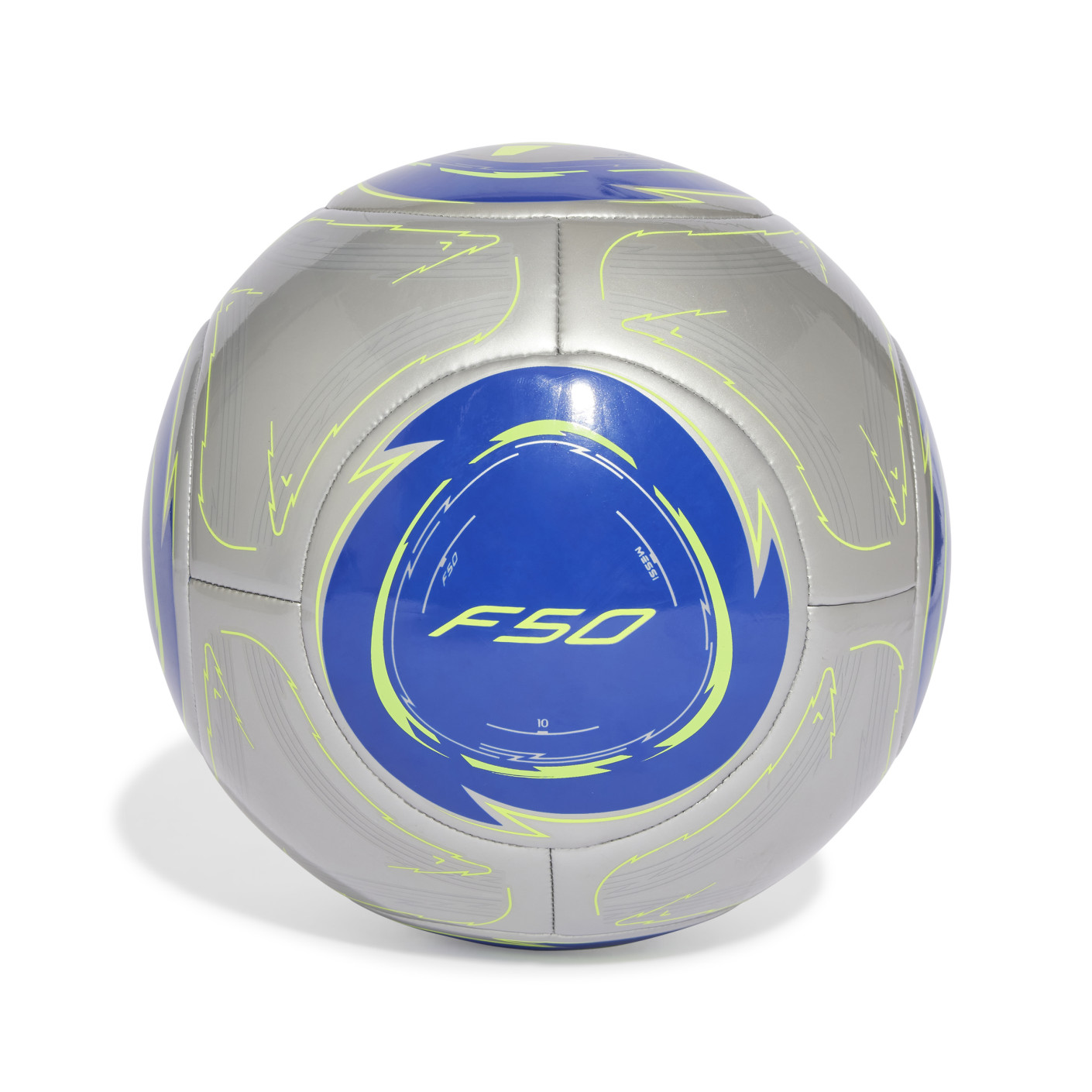 adidas Messi F50 Club Ballon de Foot Taille 5 Argenté Bleu Jaune