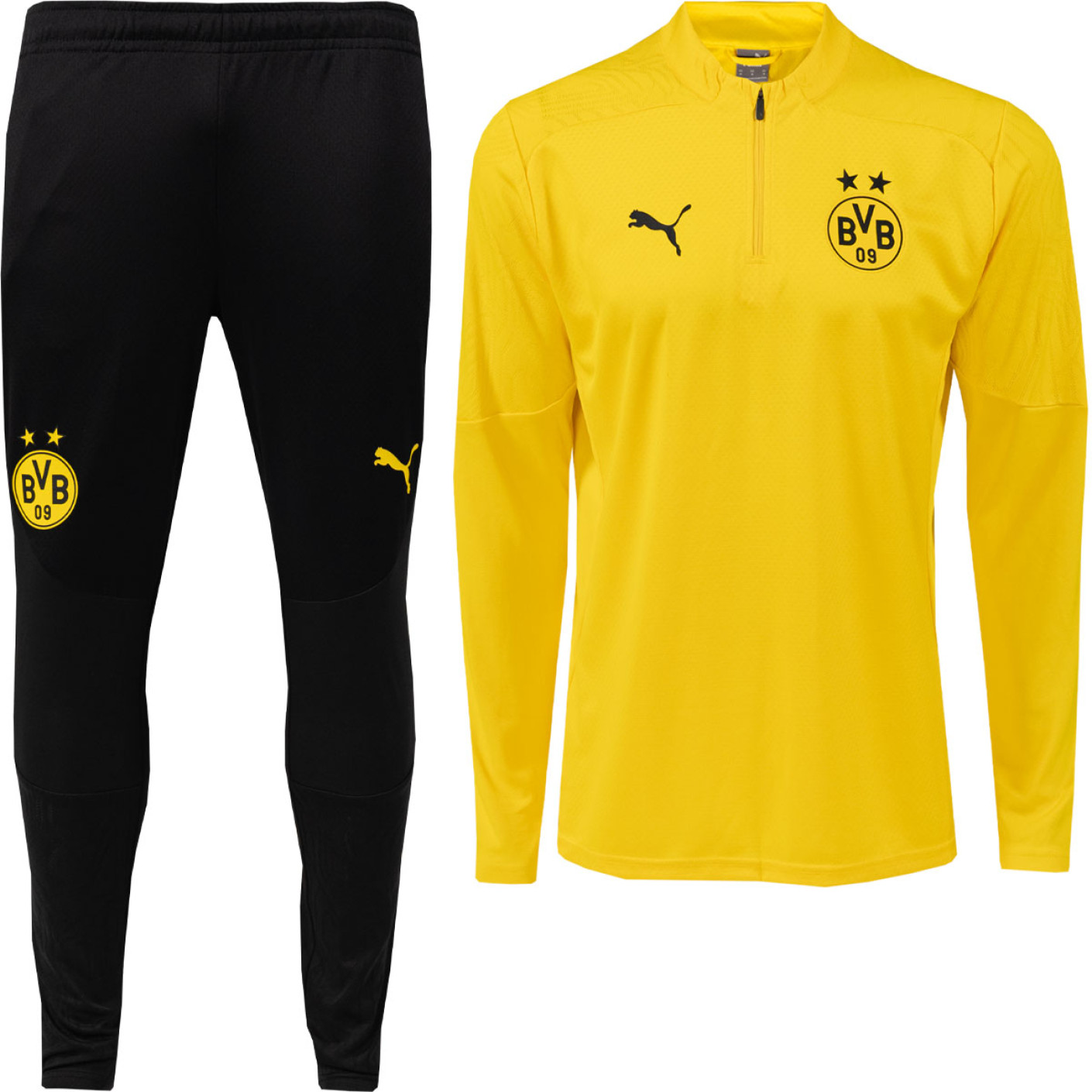 PUMA Borussia Dortmund Survetement 1 4 Zip 2024 2025 Jaune Noir