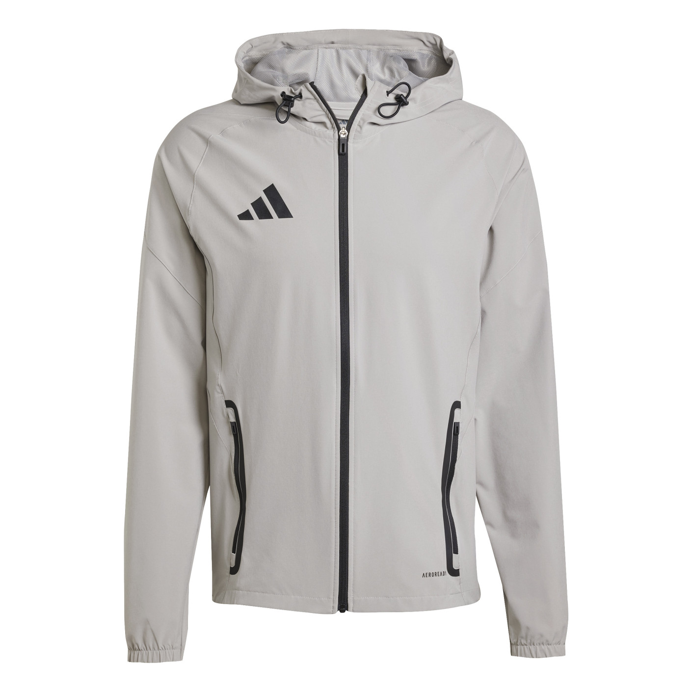adidas Tiro 25 Vis Tech Competition Veste d'Entraînement à Capuche Enfants Gris Noir