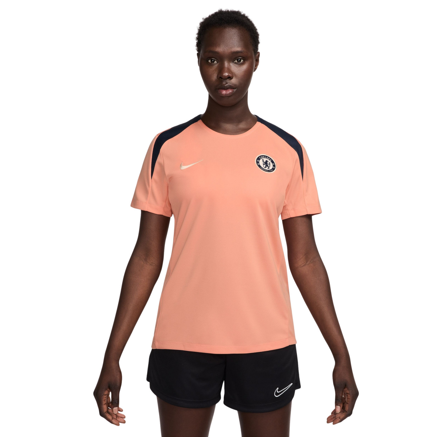 Nike Chelsea Strike Maillot d'Entraînement 2024-2025 Femmes Rose Clair Bleu Foncé Doré