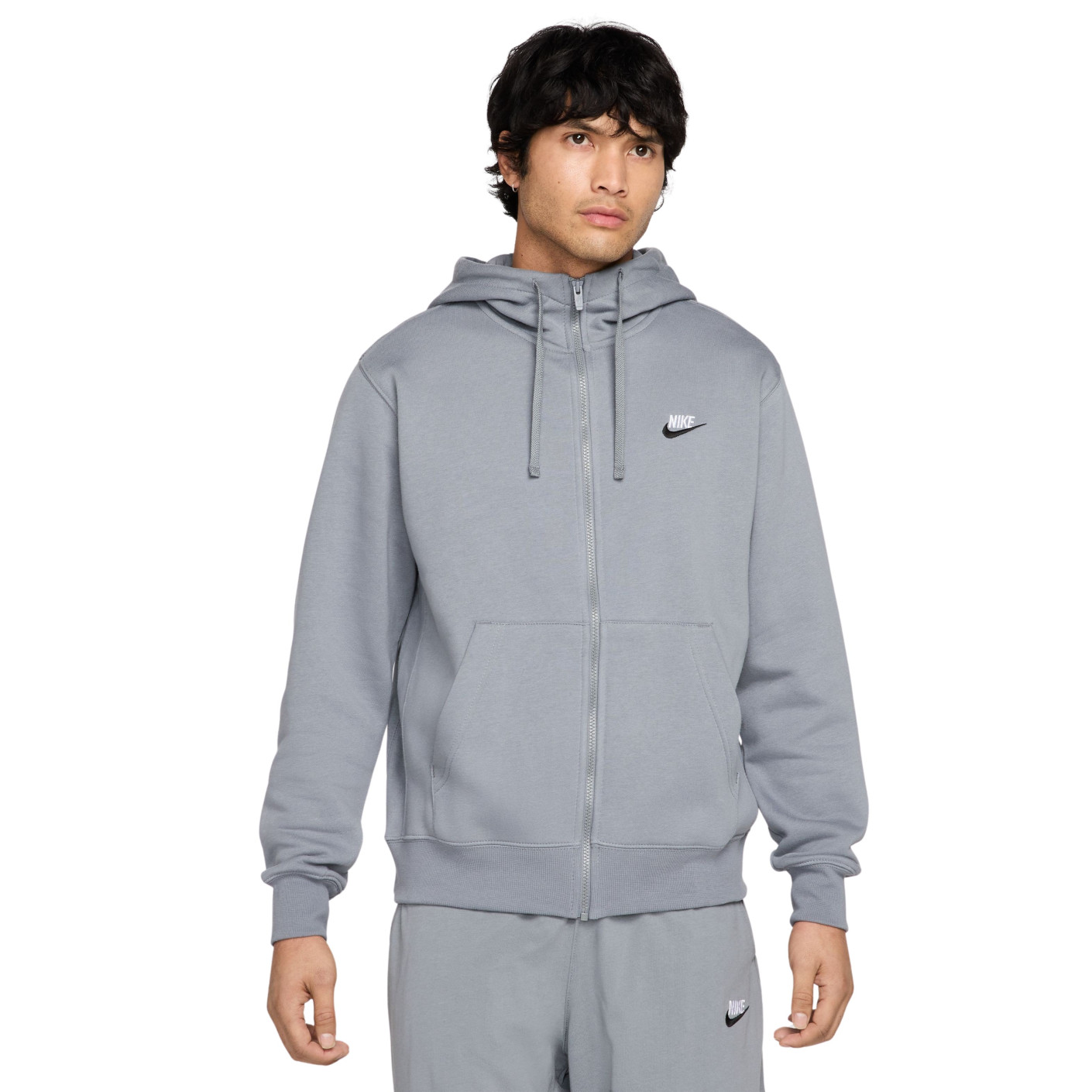 nike gray fleece jacket