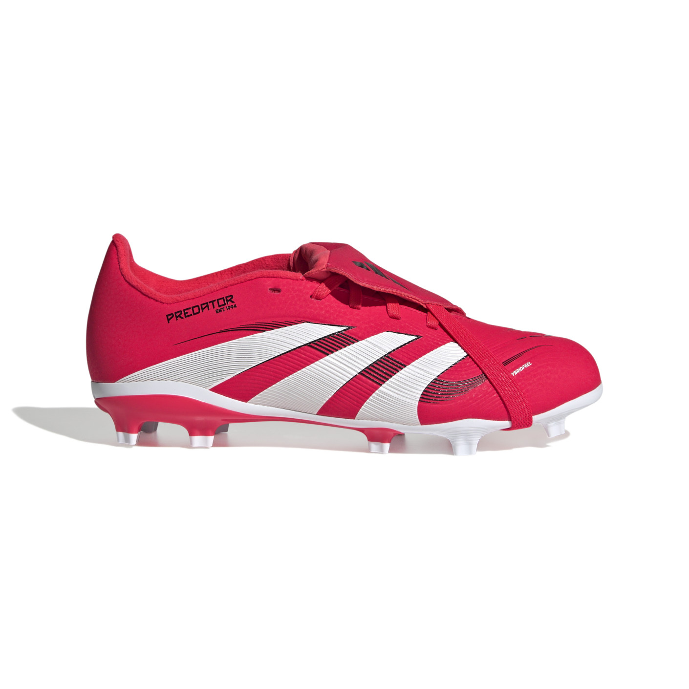 adidas Predator League FT Gras Voetbalschoenen (FG) Kids Rood Wit Zwart