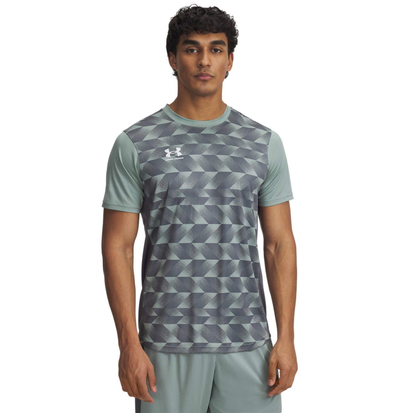 Under Armour Challenger Maillot d'Entraînement Vert Gris Blanc