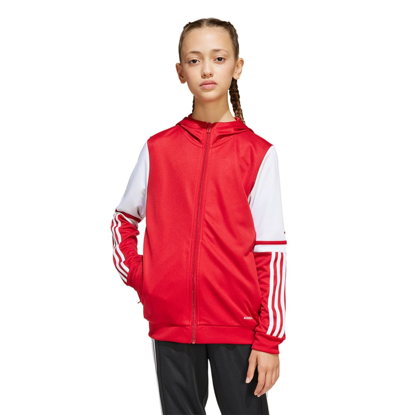 adidas Squadra 25 Veste d'Entraînement à Capuche Enfants Rouge Blanc
