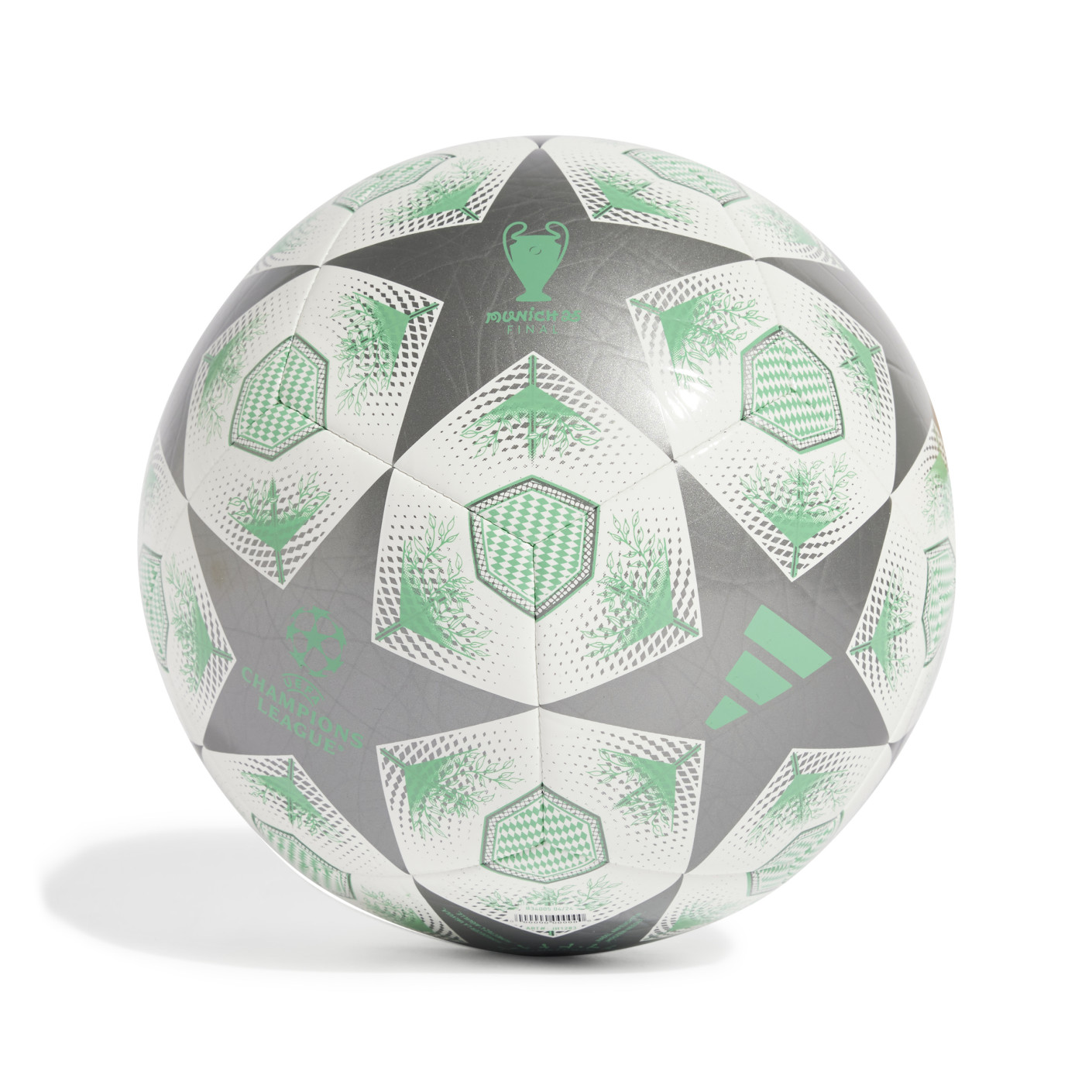 adidas UEFA Champions League Club Ballon de Foot Taille 5 2024-2025 Blanc Argenté Vert