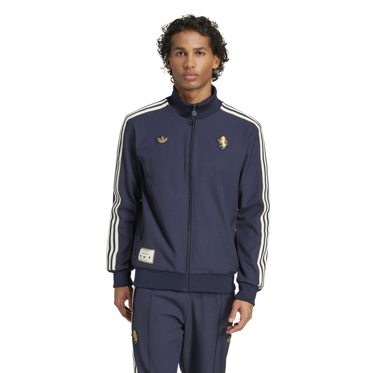 adidas Juventus Icon Veste d'Entraînement Bleu Foncé Blanc Doré