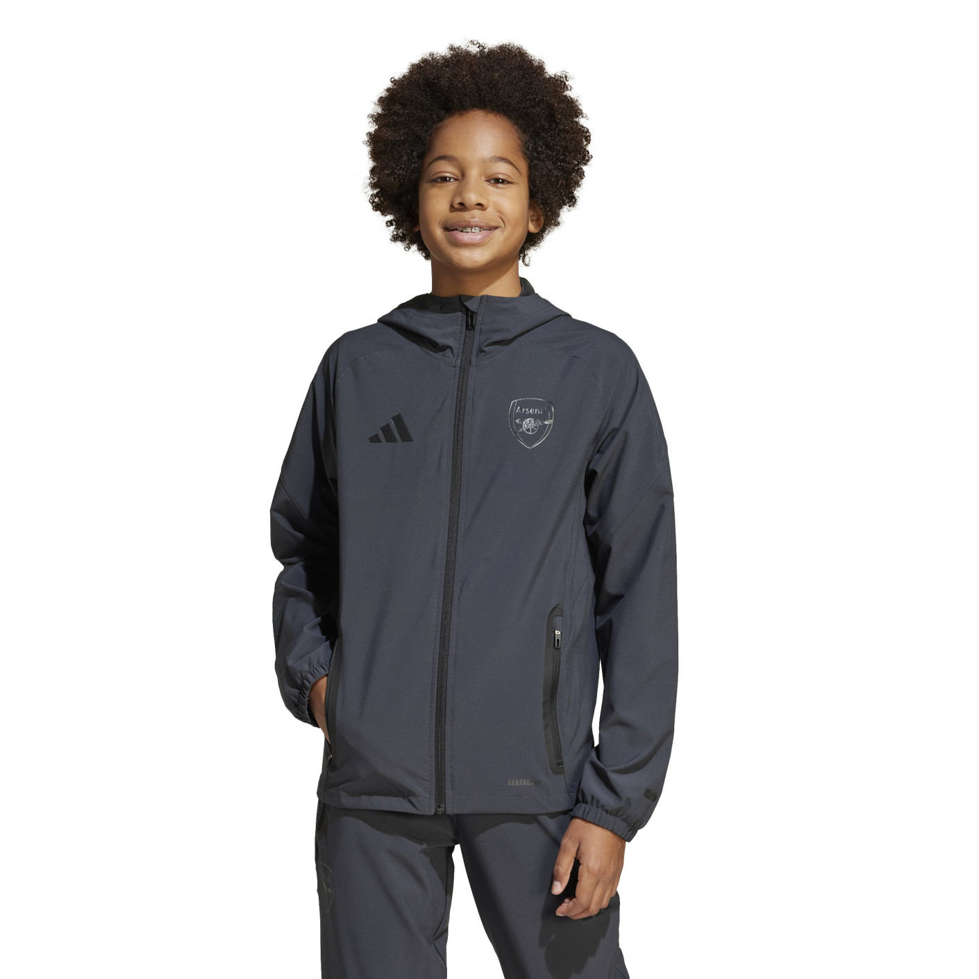 adidas Arsenal Vis Tech Veste Enfants Gris Foncé