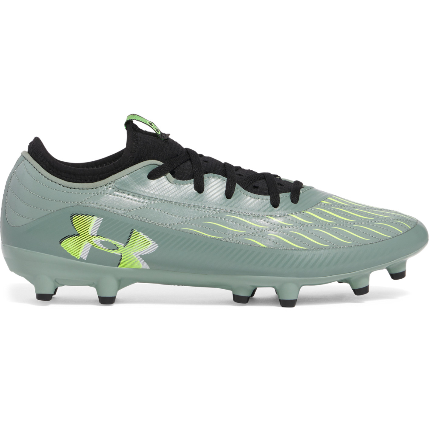 Under Armour Magnetico Select 4.0 Gras Voetbalschoenen (FG) Lichtgroen Neongeel Zwart