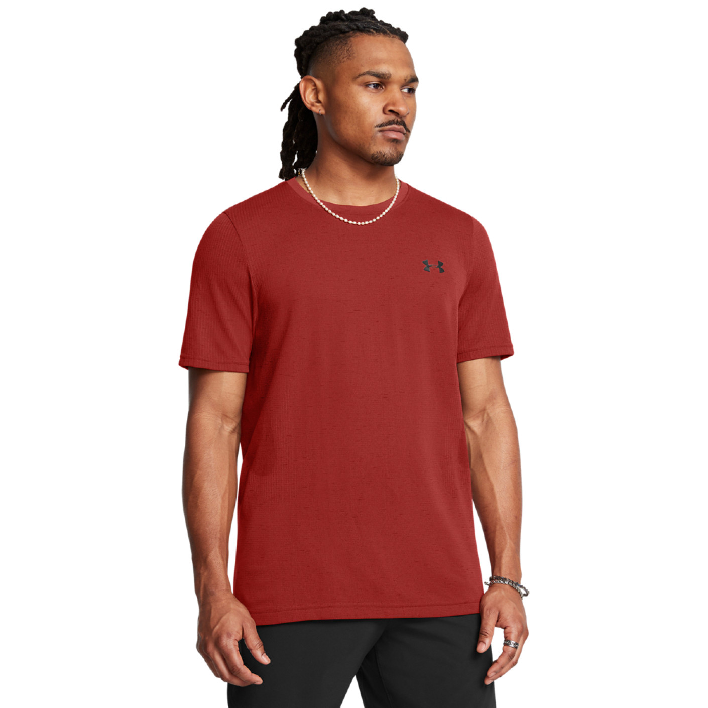 Chemise d'entraînement Under Amour Vanish Seamless rouge et noir