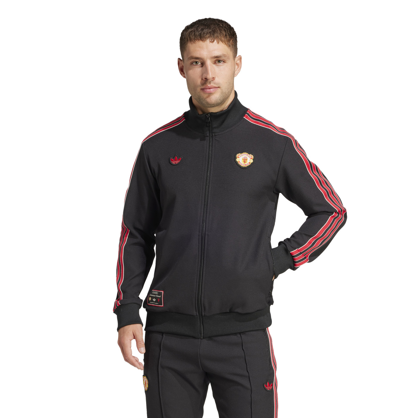 adidas Manchester United Terrace Icons Veste d'Entraînement Noir Rouge