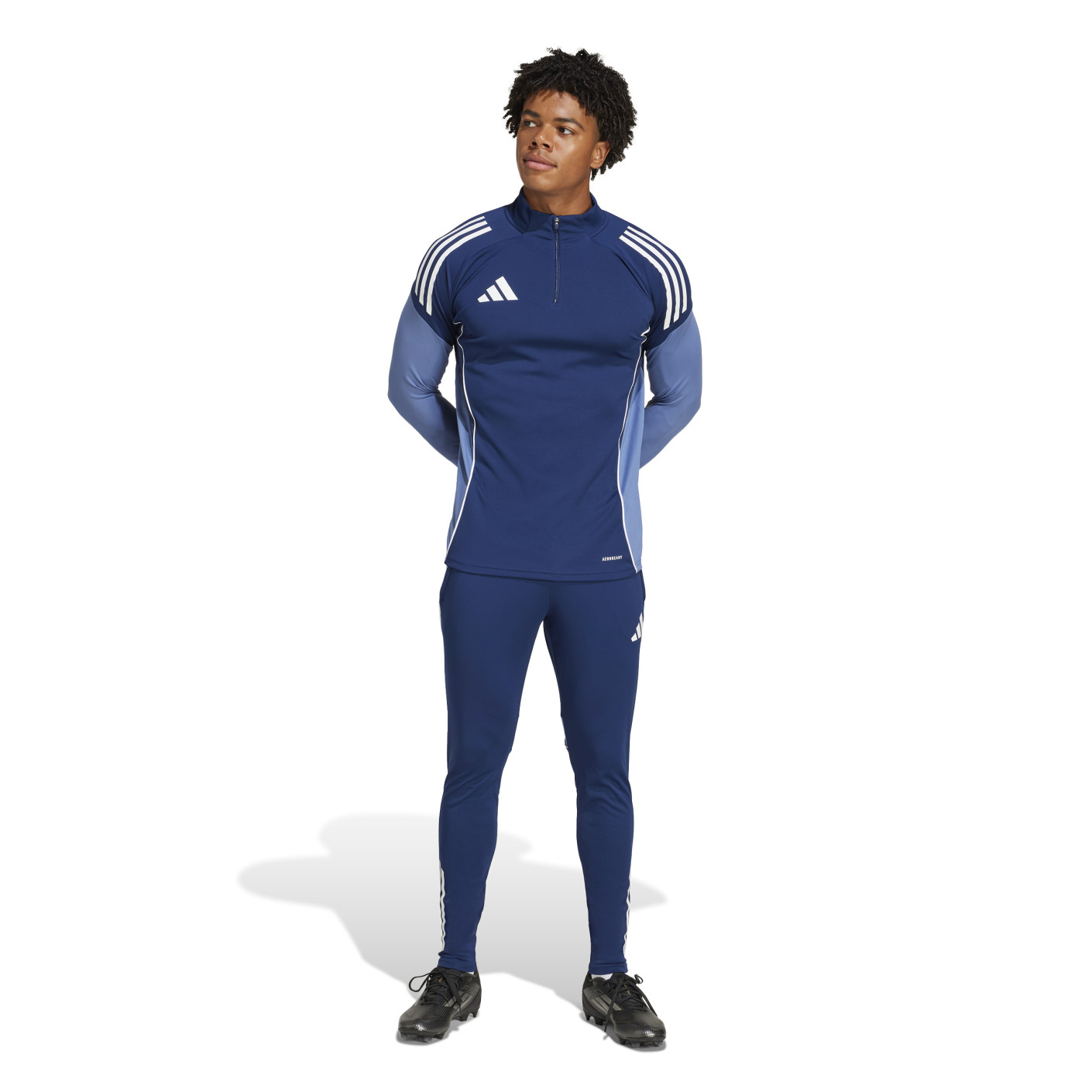 adidas Tiro 25 Competition Survêtement 1/4-Zip Bleu Foncé Blanc