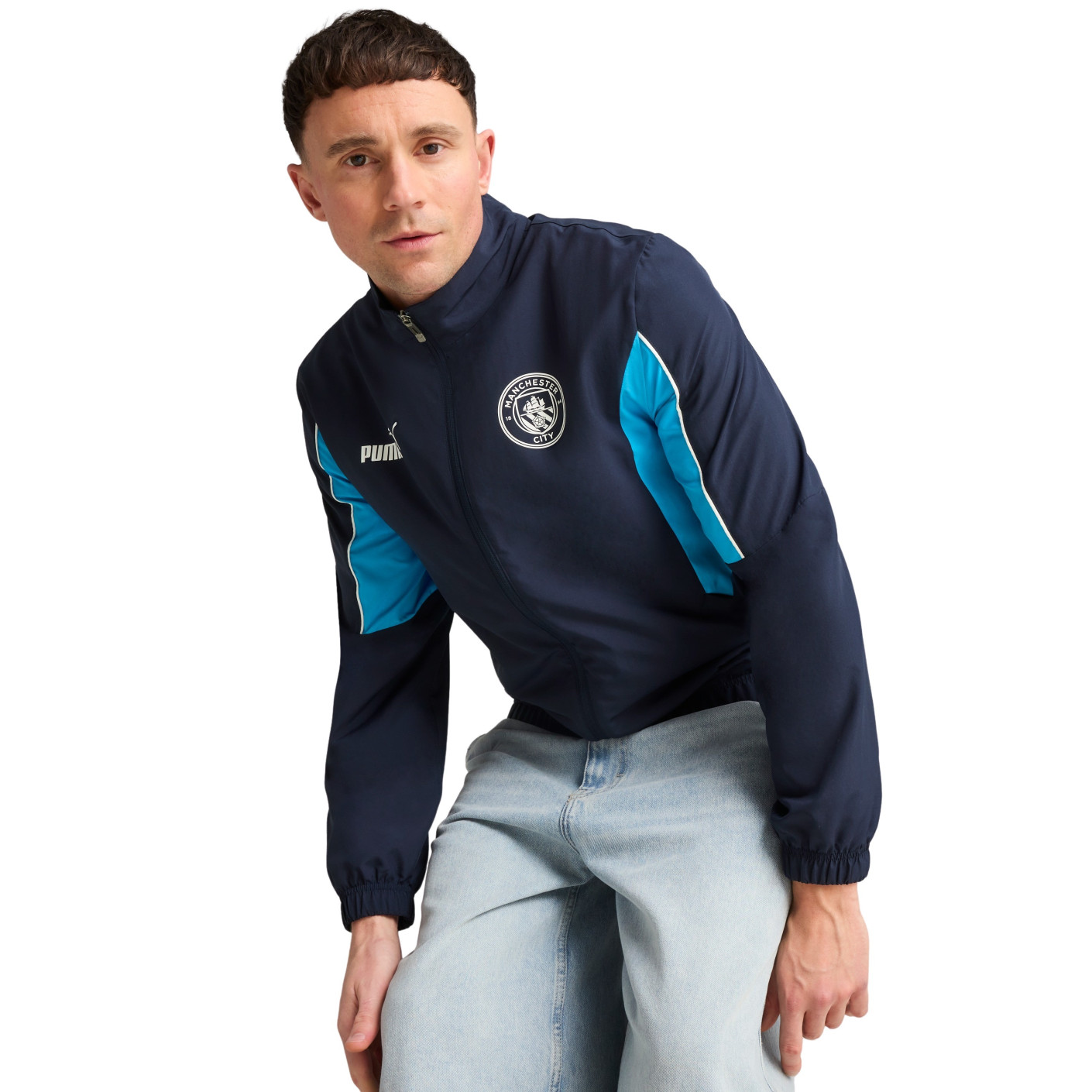 PUMA Manchester City ftblArchive Veste d'Entraînement 2024-2025 Bleu Foncé Bleu