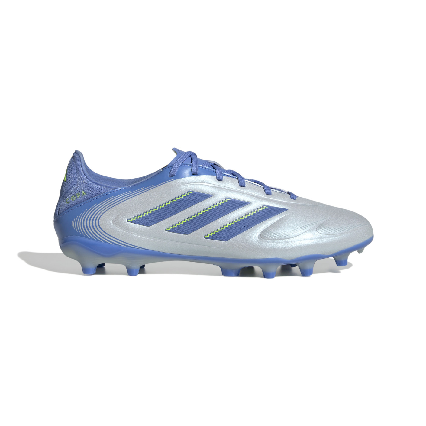 adidas Copa Pure III League Gras / Kunstgras Voetbalschoenen (MG) Blauw Grijs Neongeel