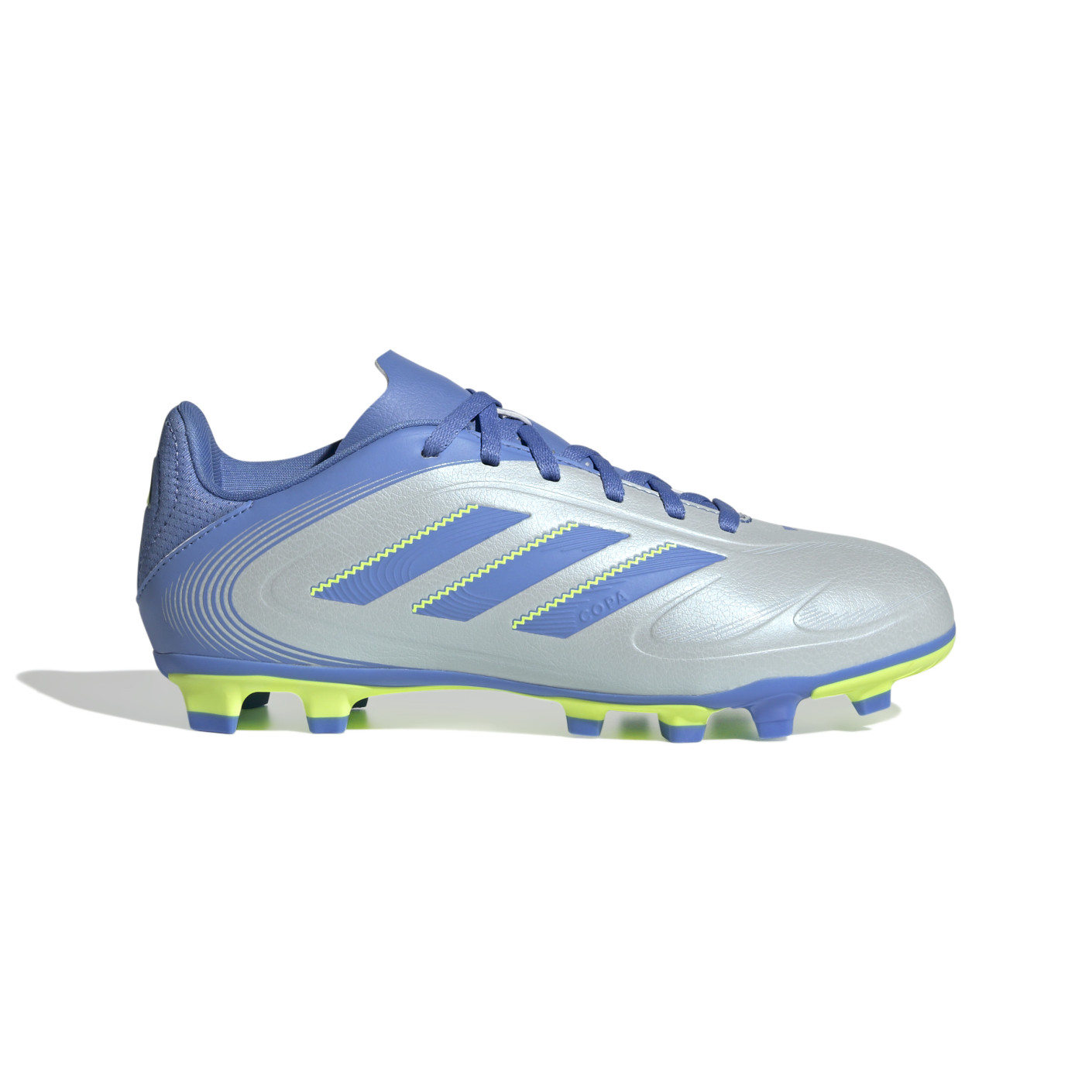 adidas Copa Pure III Club Gras / Kunstgras Voetbalschoenen (MG) Kids Blauw Grijs Neongeel