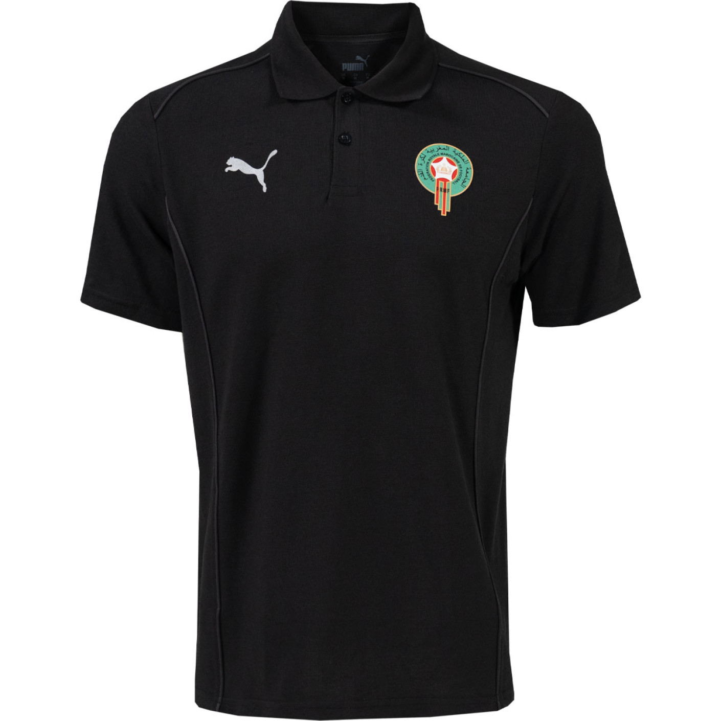 PUMA Marokko Casuals Polo 2024-2026 Zwart Zilver