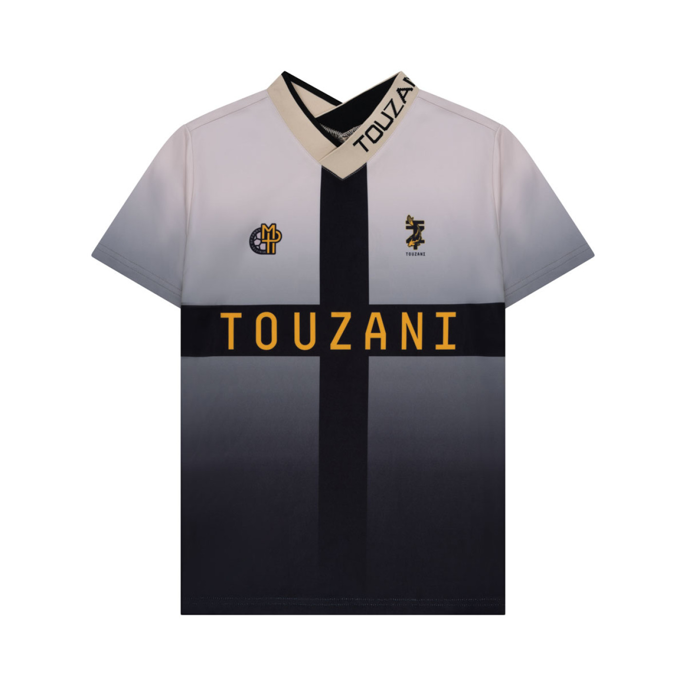Touzani Taisho Maillot de Football Enfants Beige Noir Doré