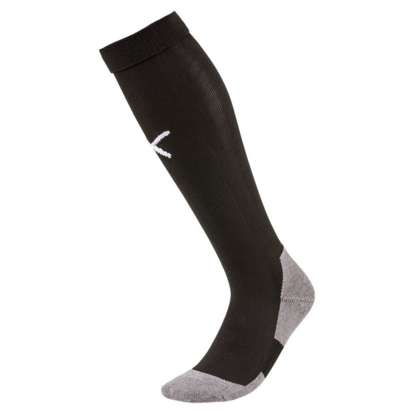 PUMA TeamLIGA Core Chaussettes de Foot Noir Gris