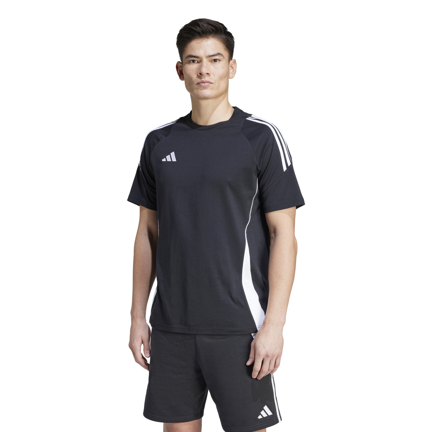 T-shirt à capuche adidas Tiro 24 noir et blanc