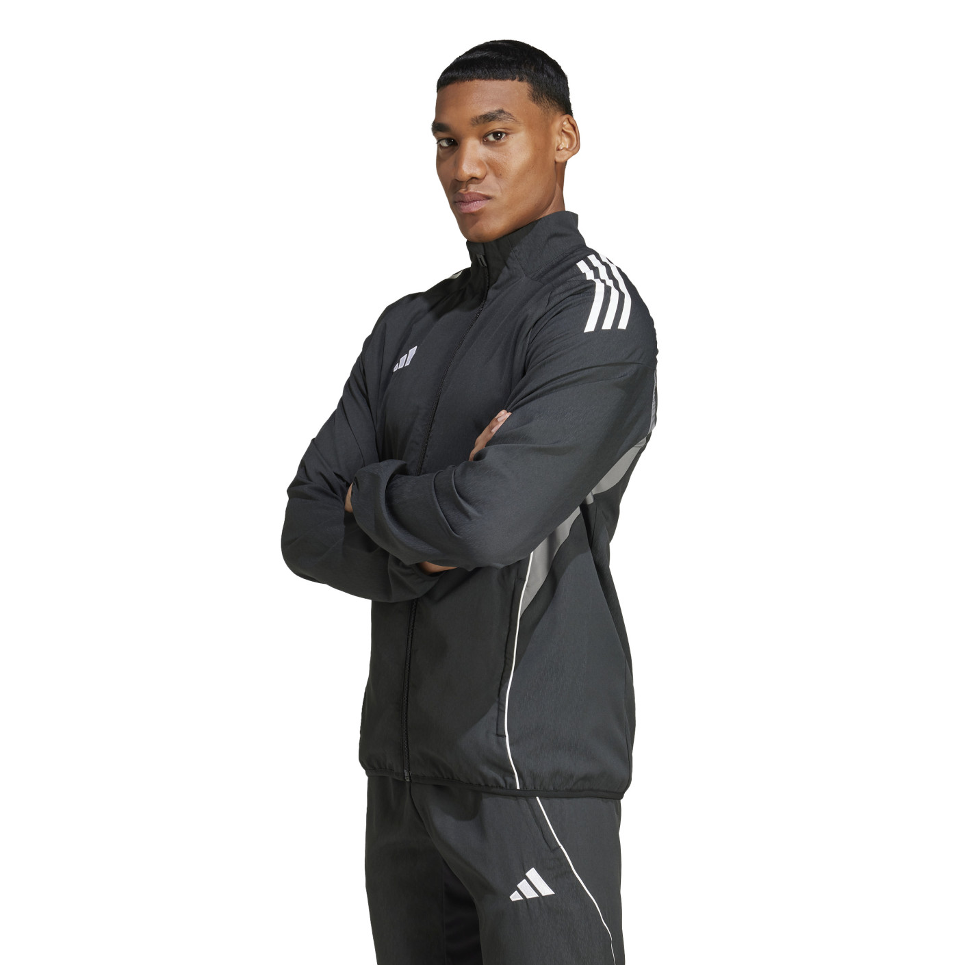 adidas Tiro 25 Competition Veste de Présentation Noir Blanc Gris