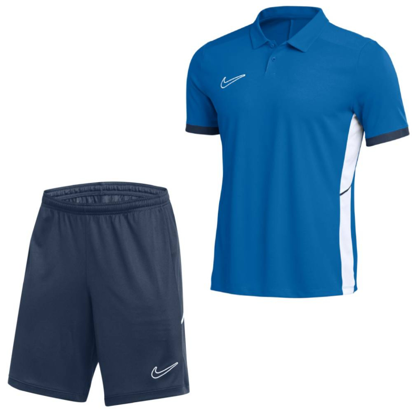 Nike Academy 25 Polo Trainingsset Blauw Donkerblauw Wit