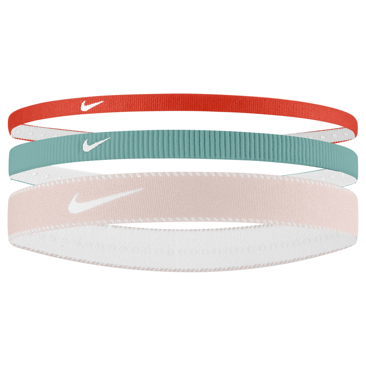 Nike Flex Classic Mixed Width Haarbanden 3-Pack Rood Groen Beige