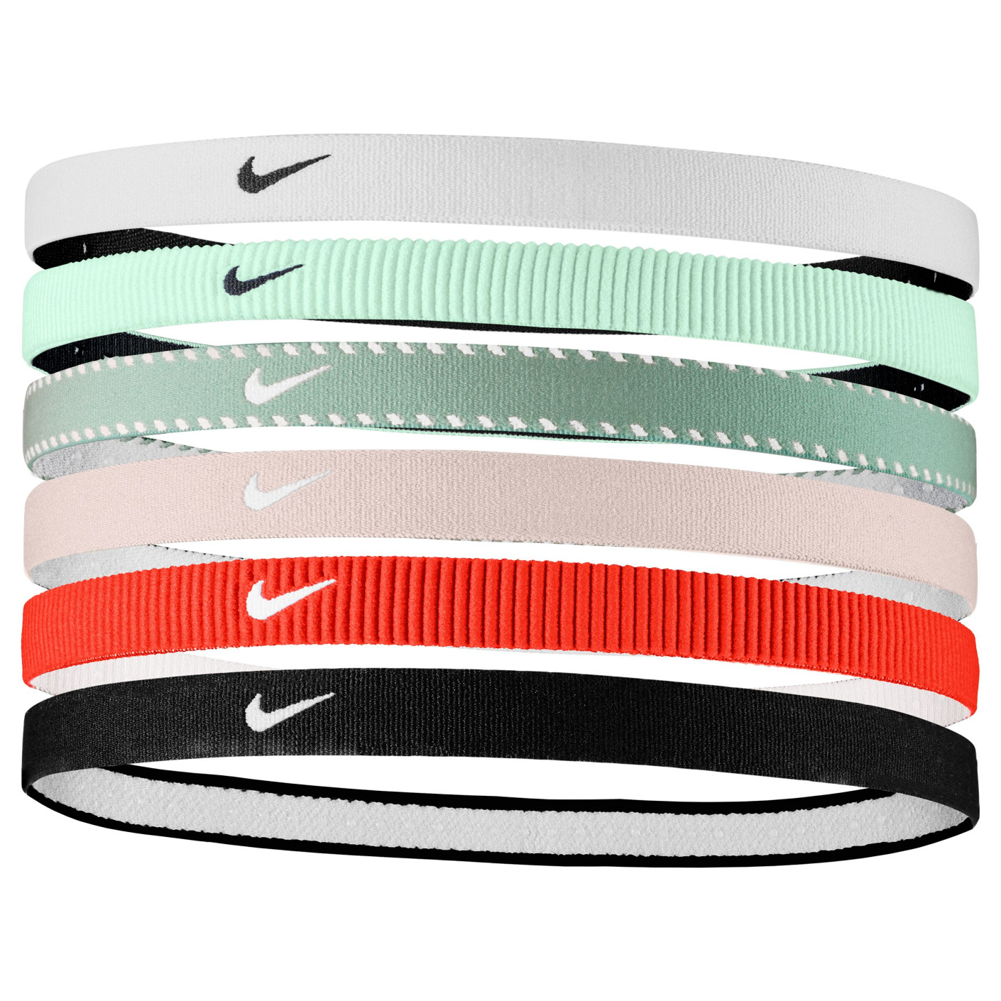 Nike Flex Classic Haarbanden 6-Pack Groen Rood Zwart