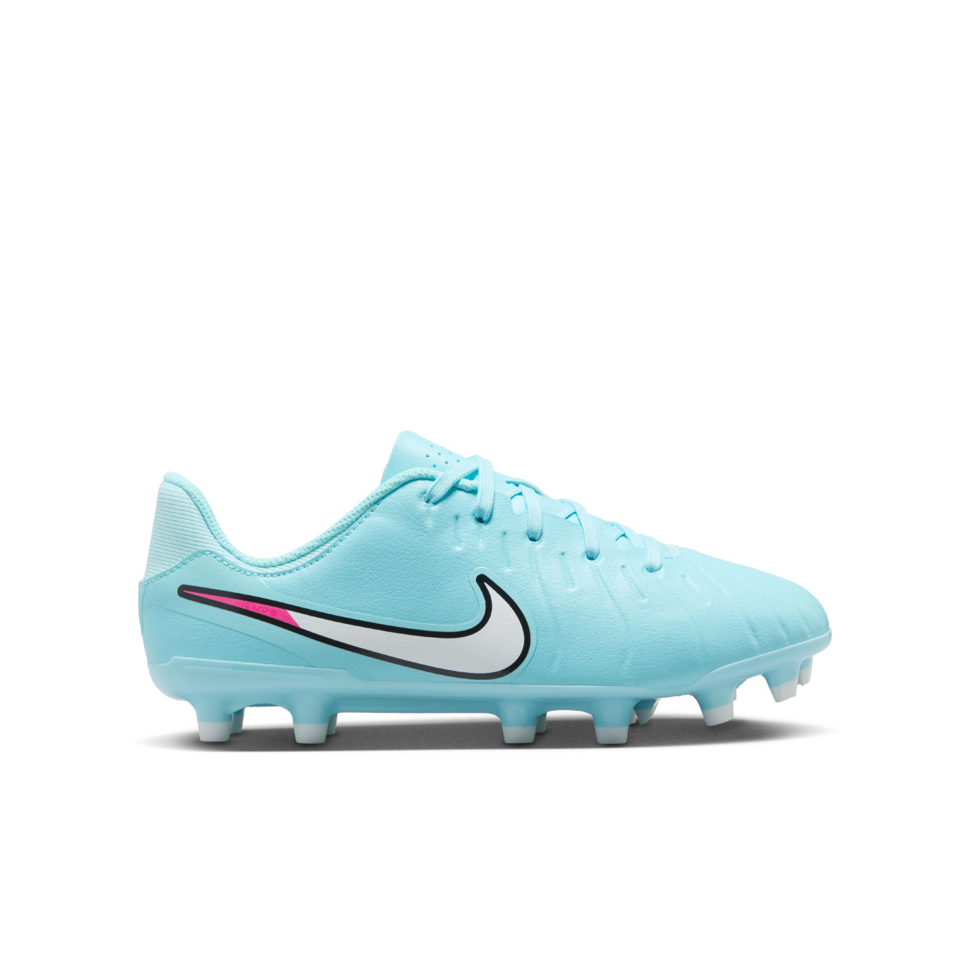 Nike Tiempo Legend 10 Academy Gras / Kunstgras Voetbalschoenen (MG) Kids Lichtblauw Wit Felroze