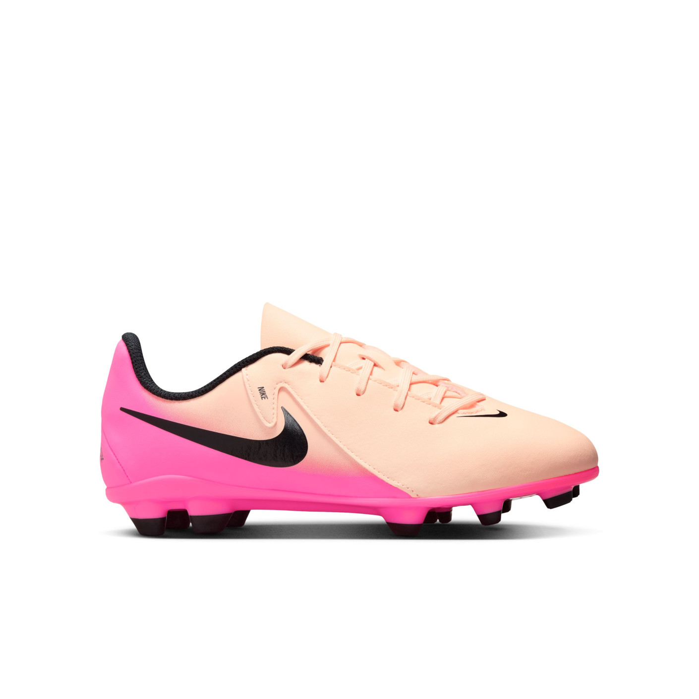 Nike Phantom GX II Club Gazon Naturel Gazon Artificiel Chaussures de Foot (MG) Rose Saumon Rose Vif Noir