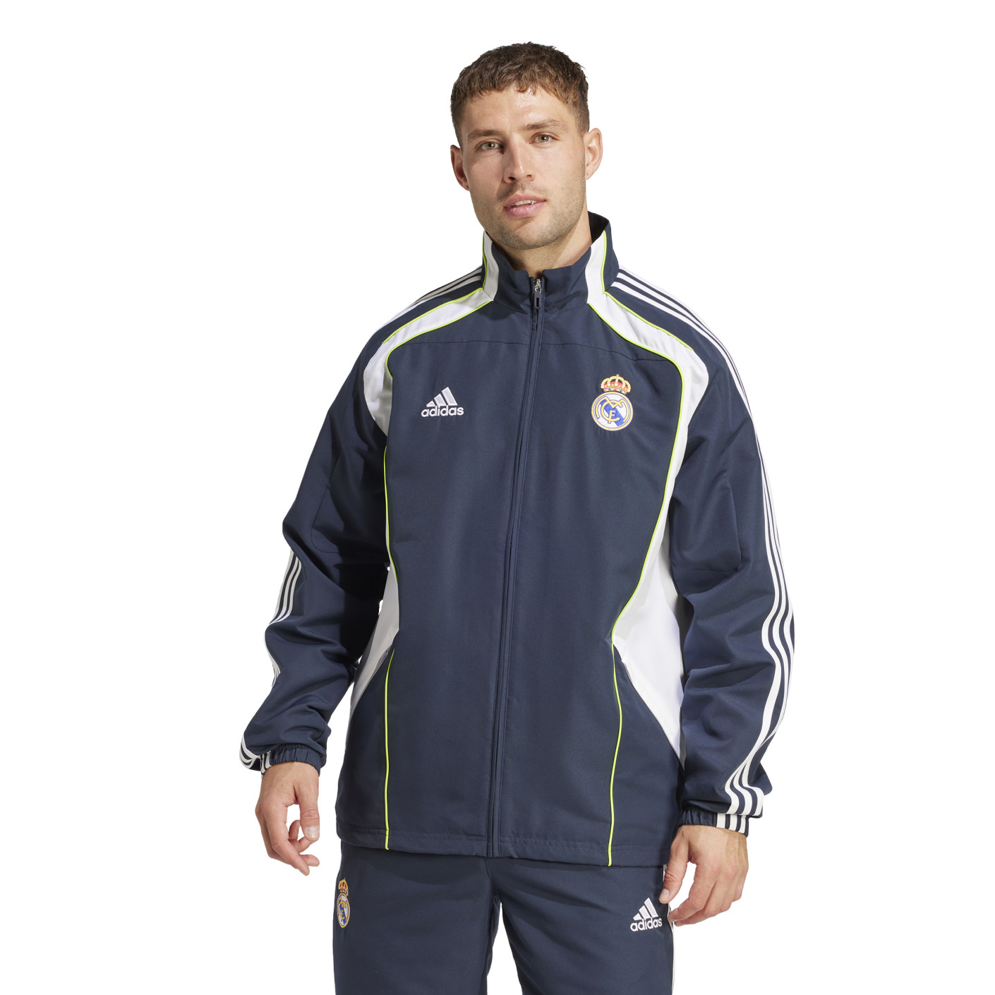 adidas Real Madrid Urban Purist Trainingsjack Donkerblauw Wit Lichtgroen