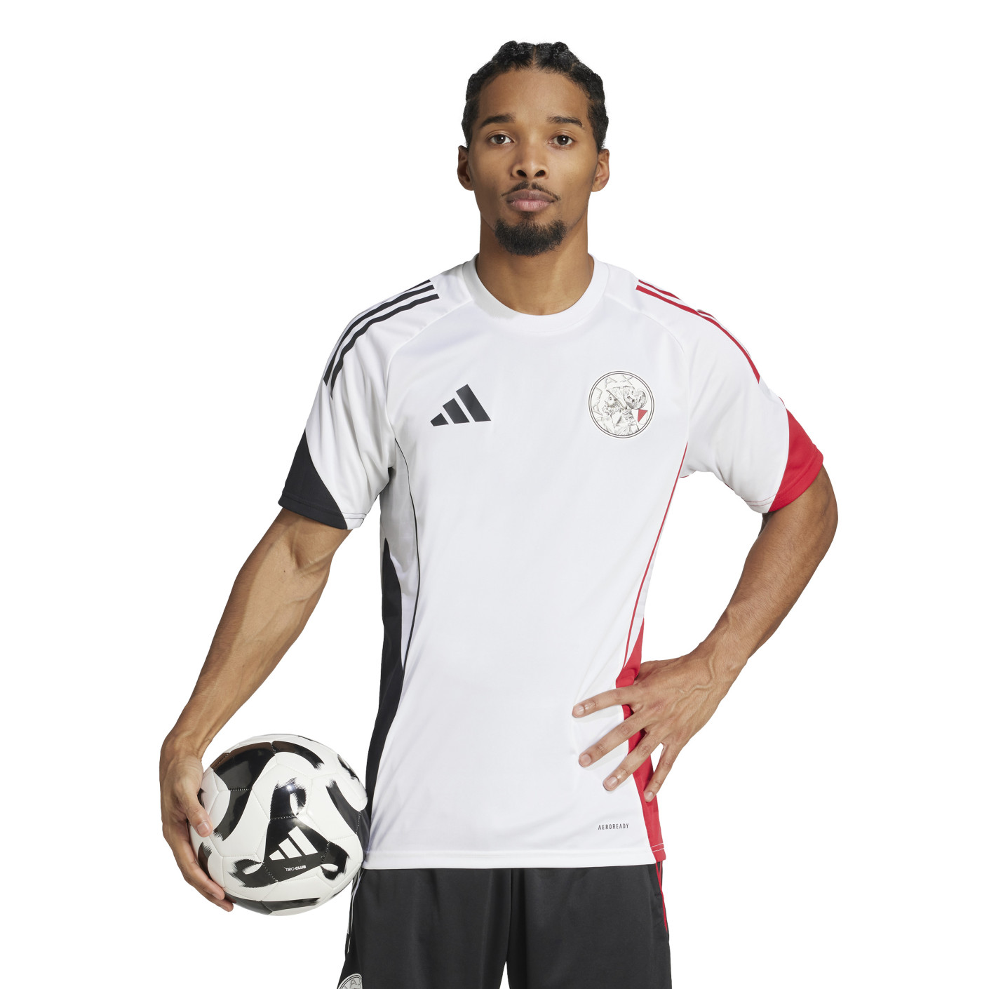 adidas Ajax Maillot d'Entraînement 2025-2026 Blanc Noir Rouge