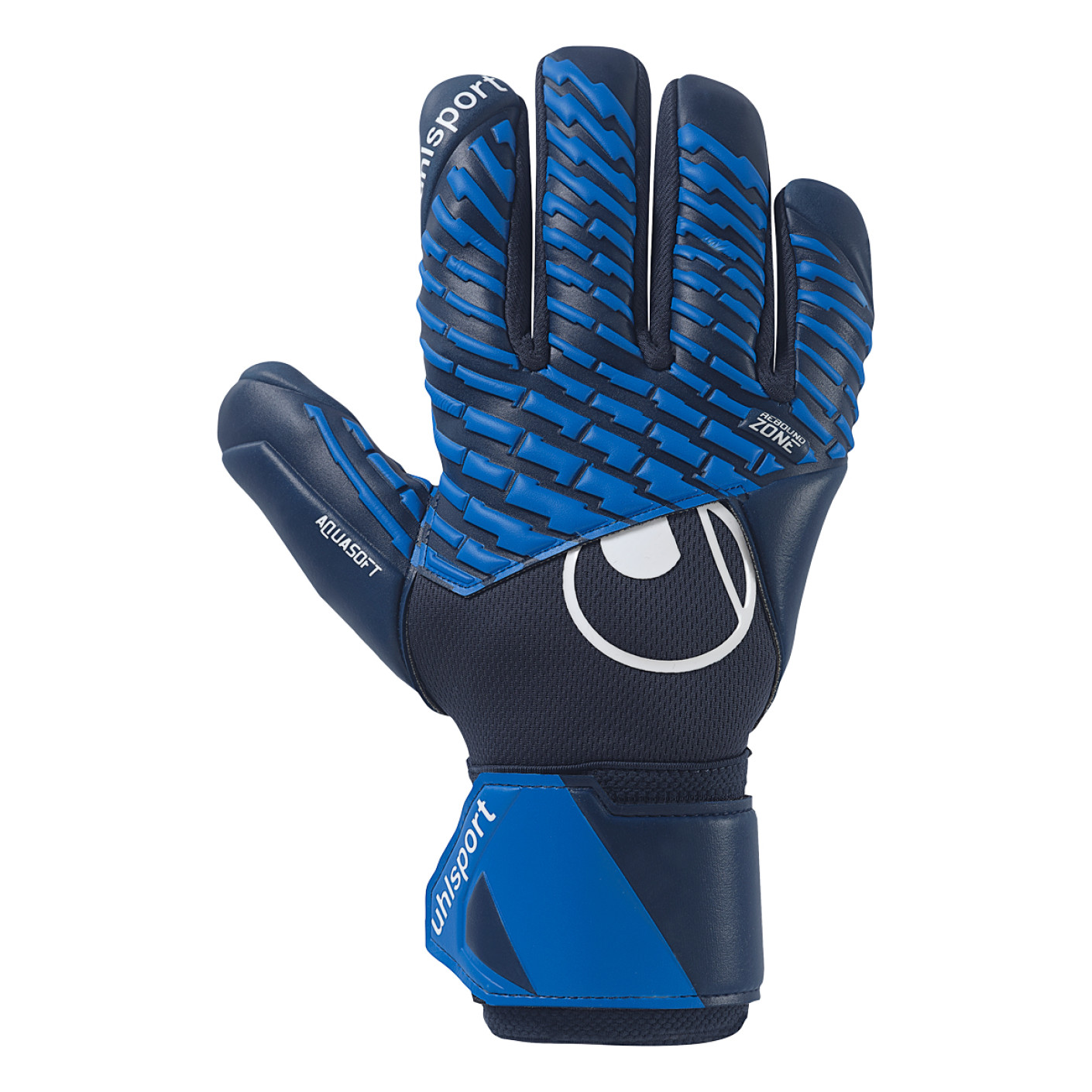 Uhlsport FM Aquasoft HN Keepershandschoenen Donkerblauw Blauw Wit