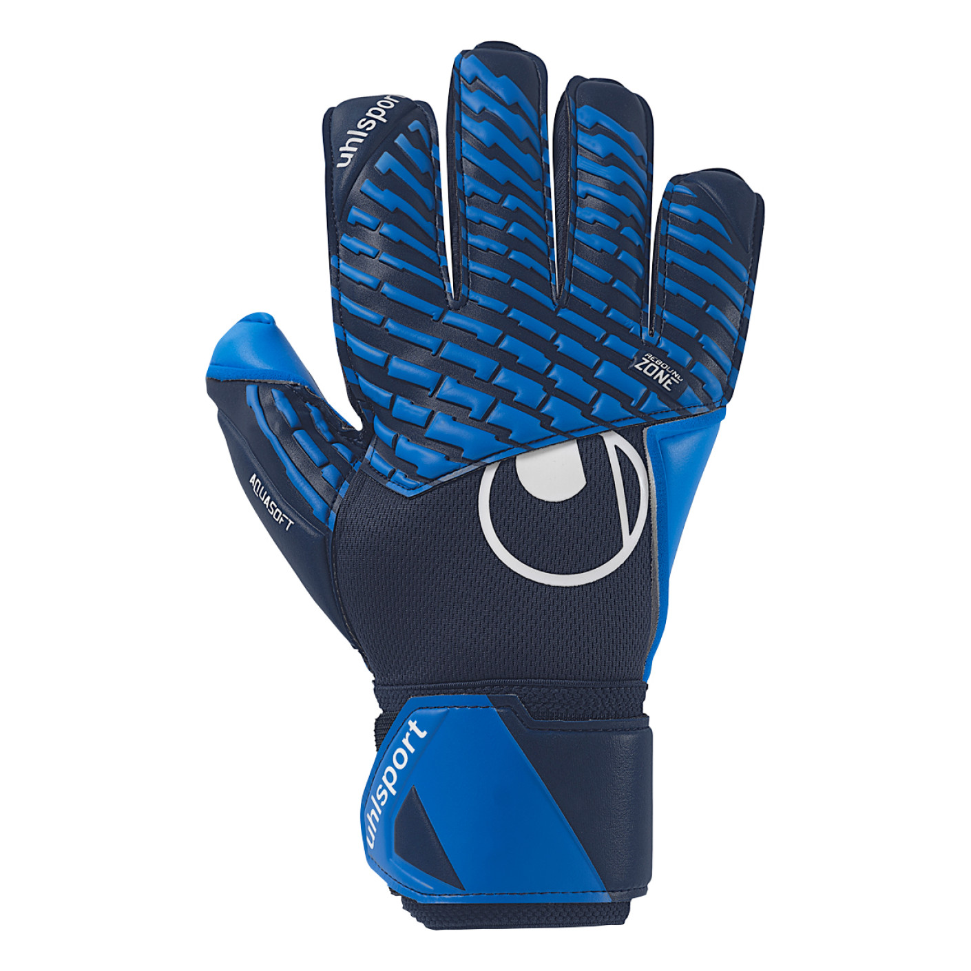 Uhlsport FM Aquasoft Gants de Gardien de But Bleu Foncé Bleu Blanc